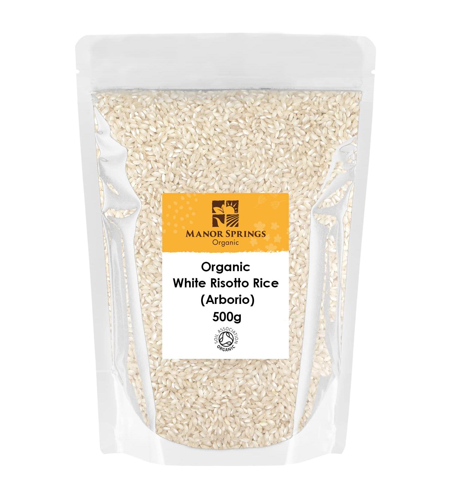 Manor Springs Organic White Risotto Rice (Arborio) 500g - Premium Quality | Buy Online - Buy Online on GoSupps.com