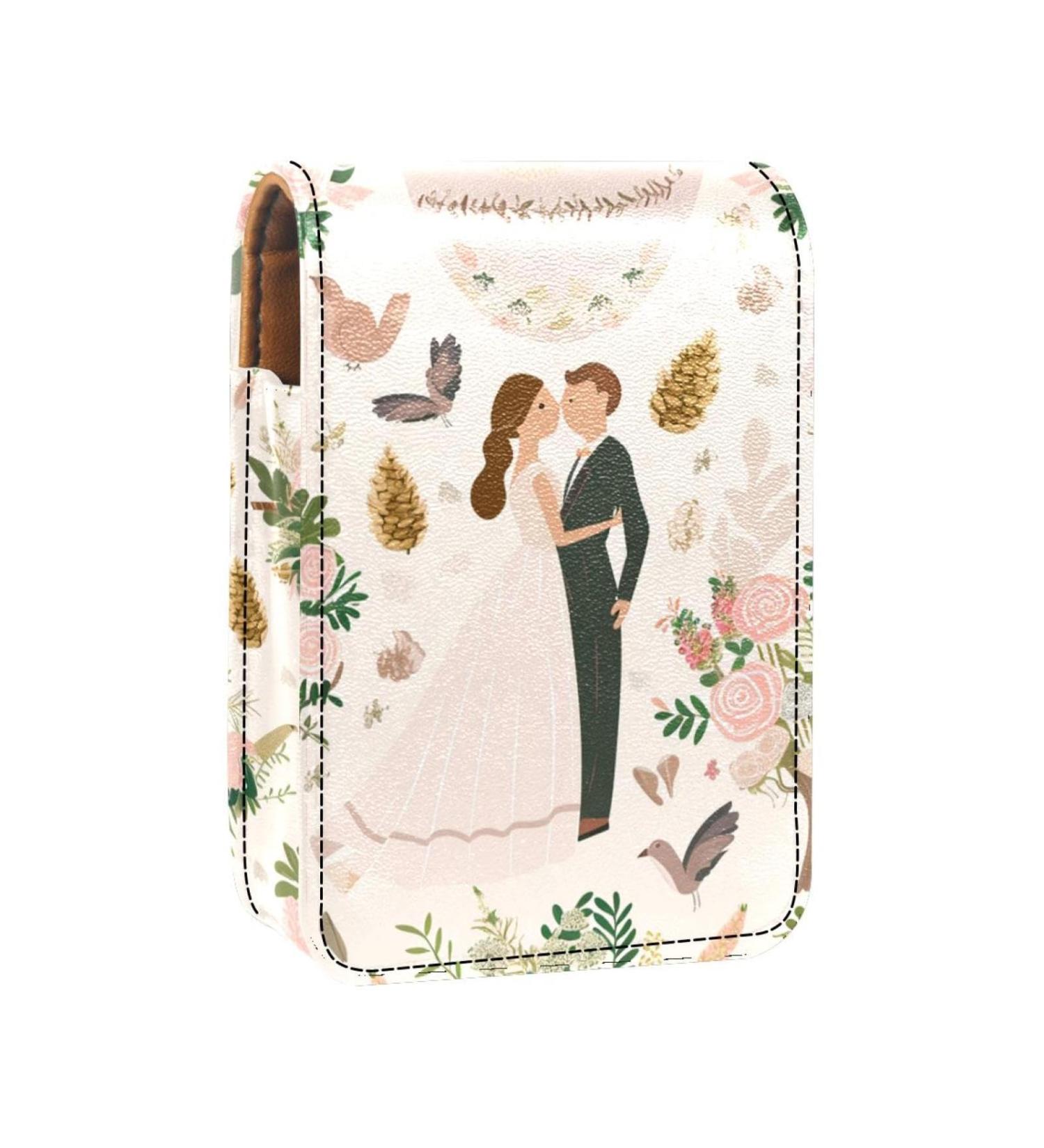 Travel Lipstick Organizer Case - Portable Makeup Bag with Mirror | Cake and Bird Pink X904x1wiuz - Buy Online on GoSupps.com