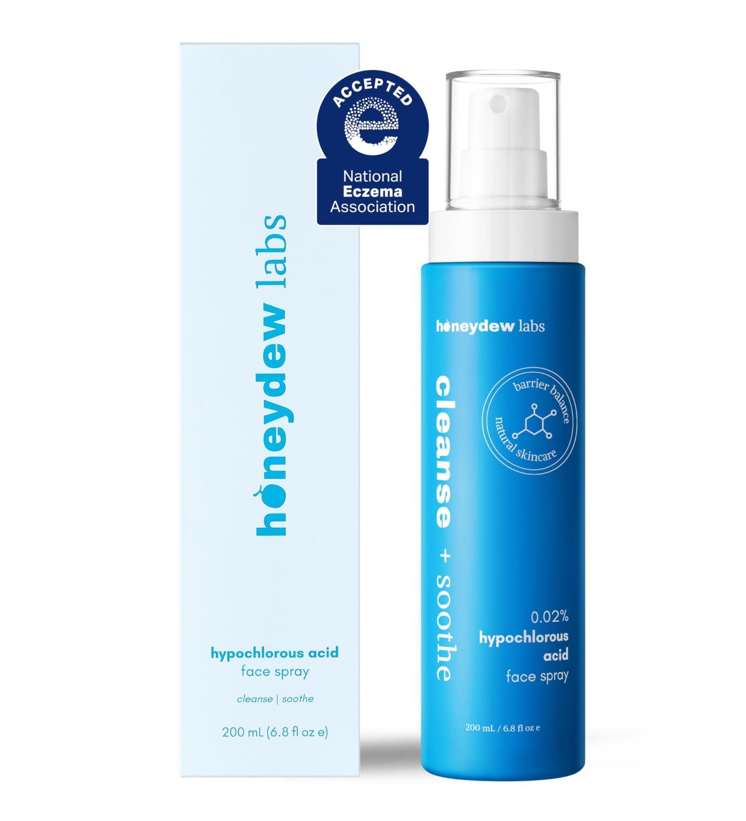 Hypochlorous Acid Spray Dermatologist Tested HOCl Facial Cleanser for Sensitive Acne-Prone & Irritated Skin Soothes Redness Eczema Rashes & Itching Skin Repair Spray 6.8 oz - Honeydew Labs 6.8 Fl Oz - Buy Online on GoSupps.com
