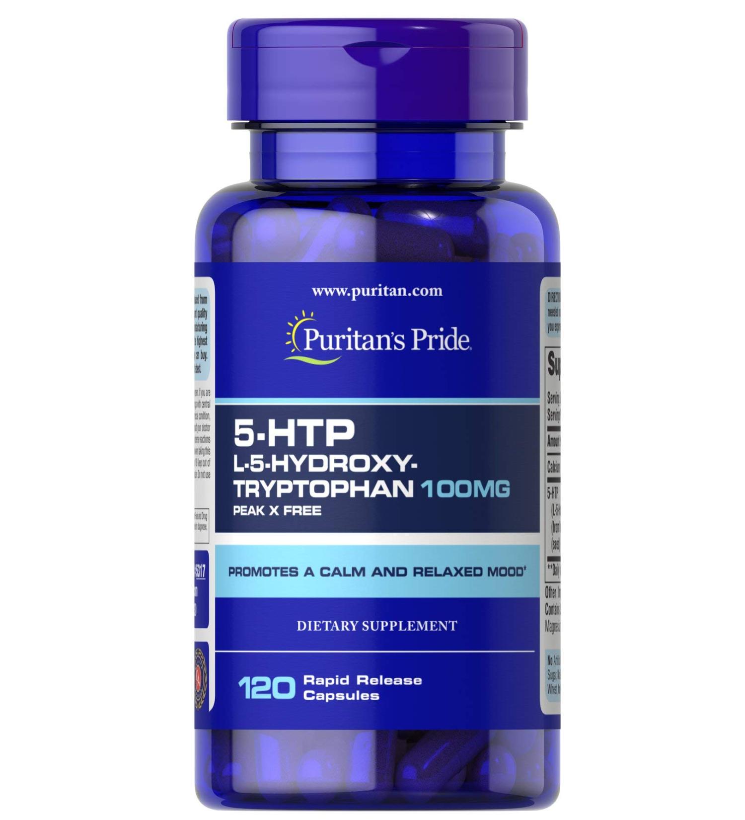 Puritan's Pride 5-htp 100 Mg (griffonia Simplicifolia) Capsules 120 Count 120 Count (Pack of 1)