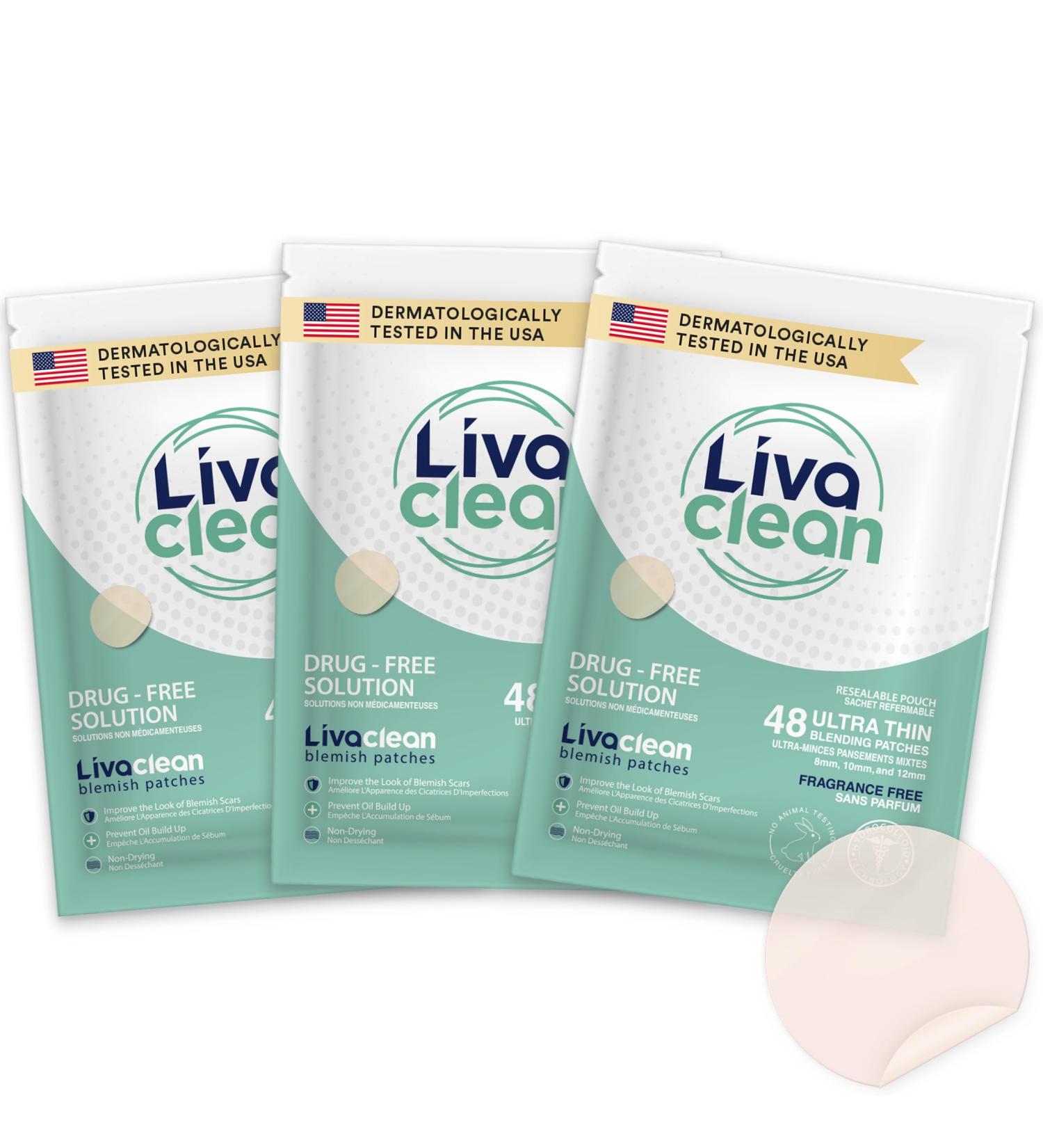 LivaClean (144 Count 3 Pack) Hydrocolloid Patches Hydrocolloid Patches for Face Hydrocolloid Gunk Catcher Hydrocolloid Covers - Buy Online on GoSupps.com