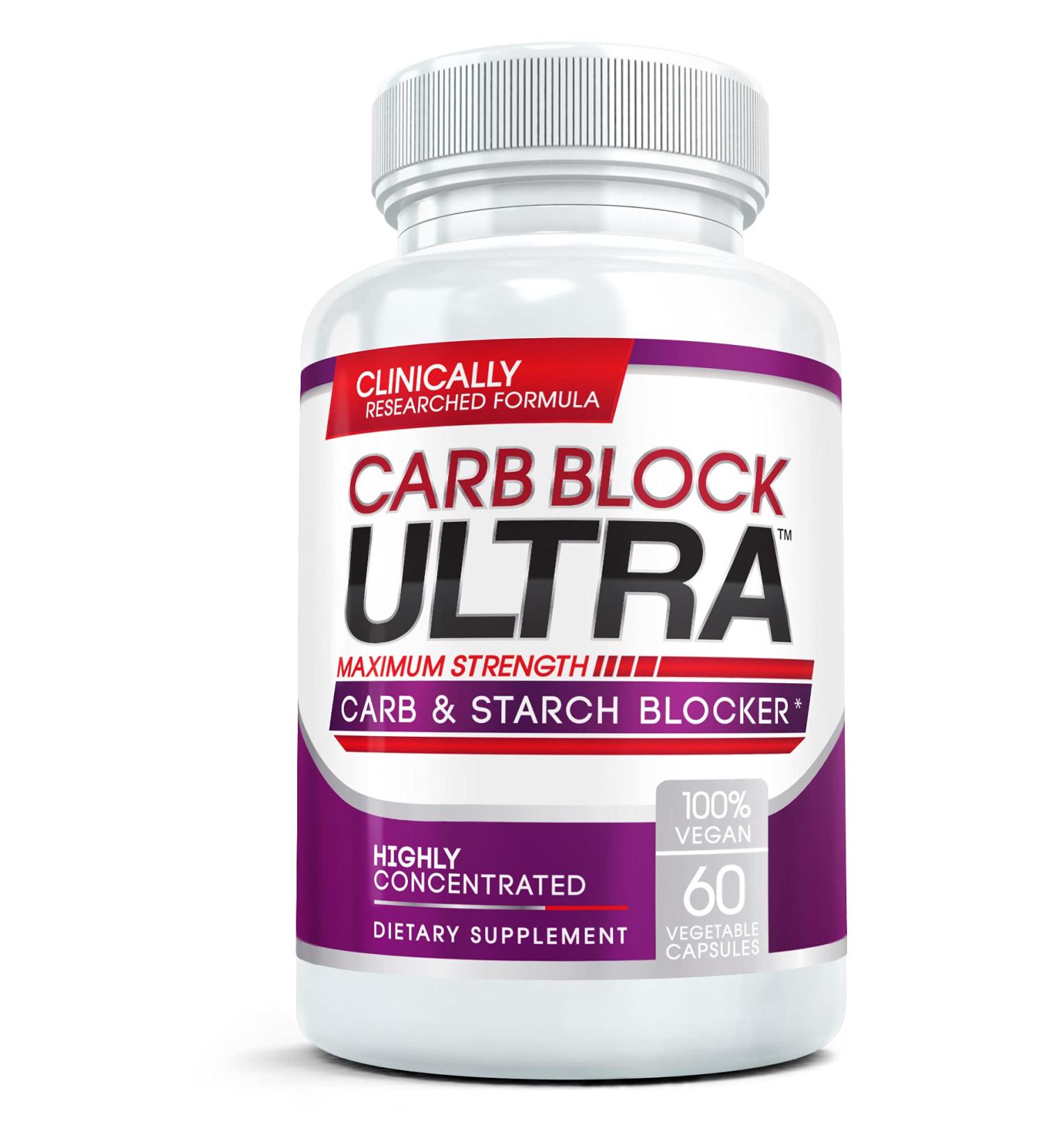 Carb Block Ultra White Kidney Bean Extract - Powerful Keto Diet Cheat Pills for Weight Loss - 60 Veggie Capsules - Buy Online on GoSupps.com