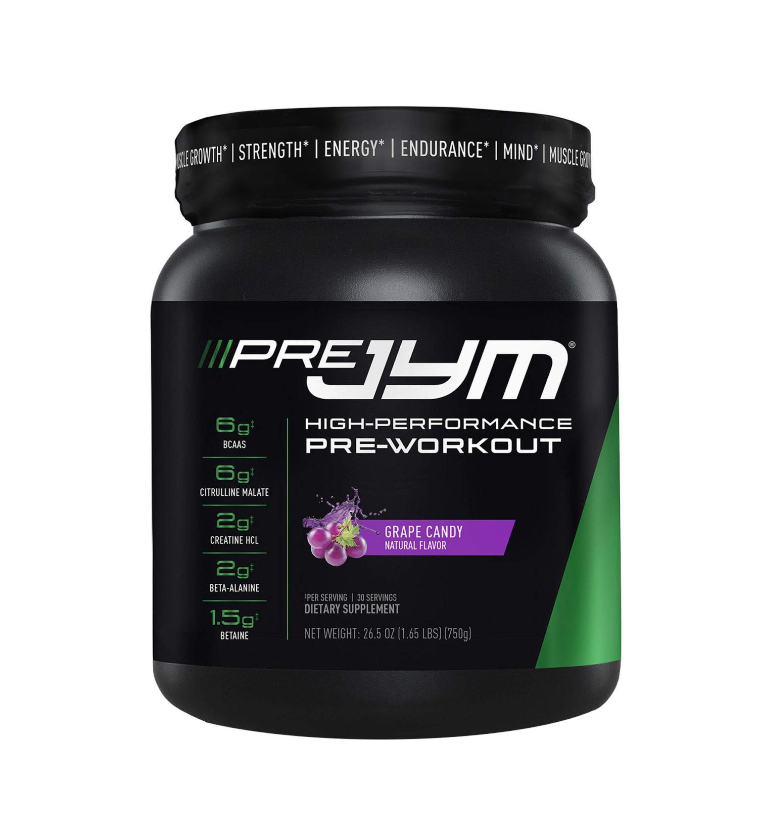 JYM Pre Workout Powder - Grape Candy Flavor with BCAAs, Nootropics, and Creatine | JYM Supplement Science | 30 Servings - Buy Online on GoSupps.com