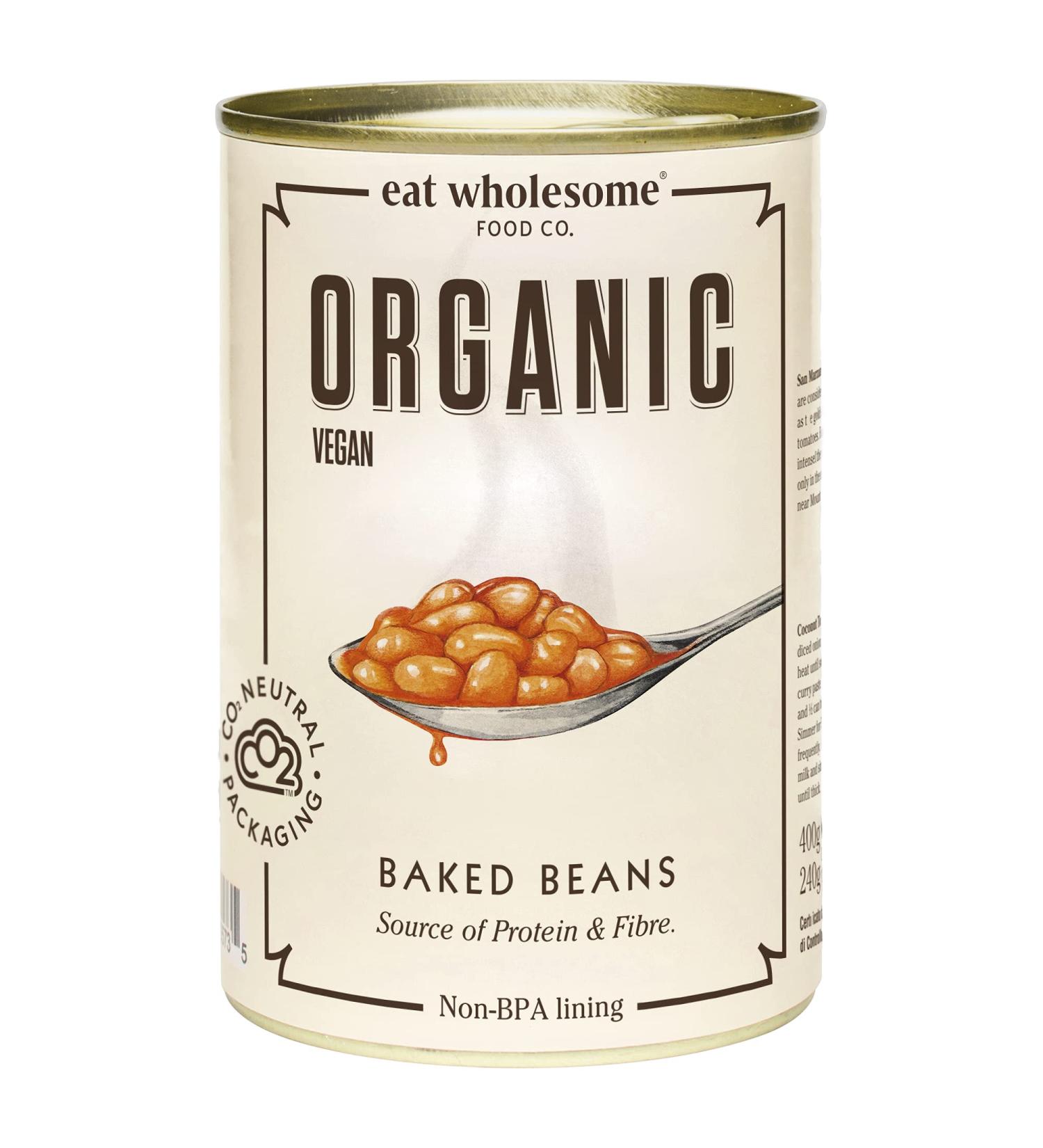 Buy Eat Wholesome Organic Baked Beans (400g 12-Pack) - Healthy Baked Beans in Tomato Sauce - International Shipping Available - Buy Online on GoSupps.com