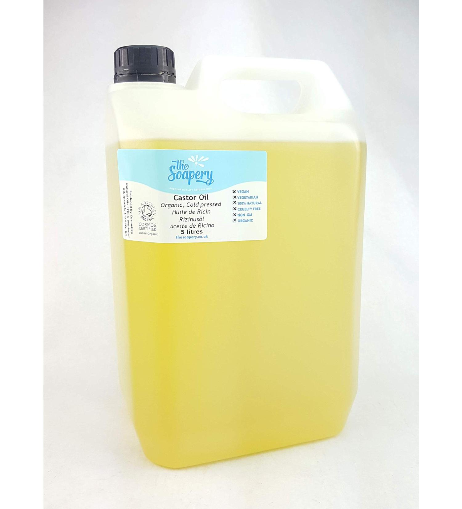 Organic Castor Oil Cold Pressed 100% Pure 5 Liters - Buy Online on GoSupps.com
