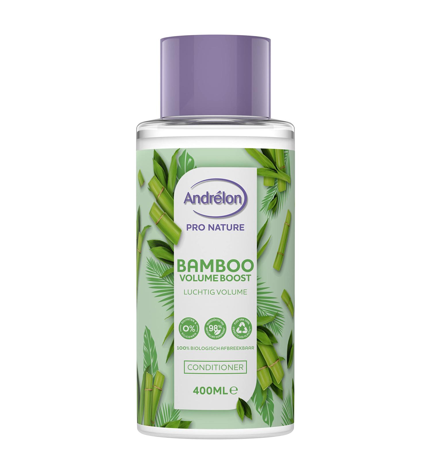 Unilever Benelux Andr lon Pro Nature Bamboo Volume Boost Hair Conditioner hydrates lifeless hair and provides airy volume with a natural shine 400 ml - Buy Online on GoSupps.com