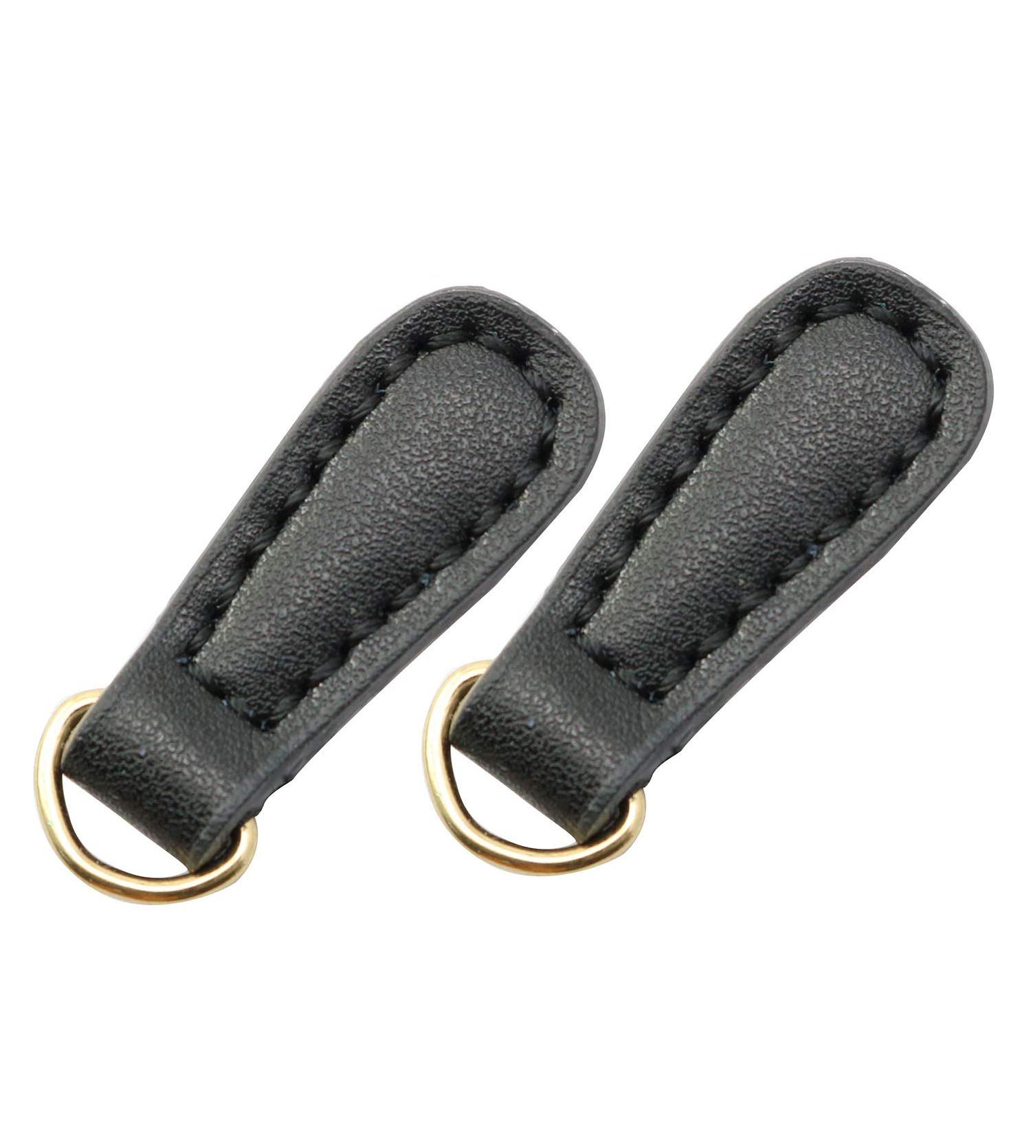 NX Garden 2pcs Genuine Leather Zipper Pulls - Black Pull Straps for Boots, Jackets, Bags & Purses - Buy Online on GoSupps.com