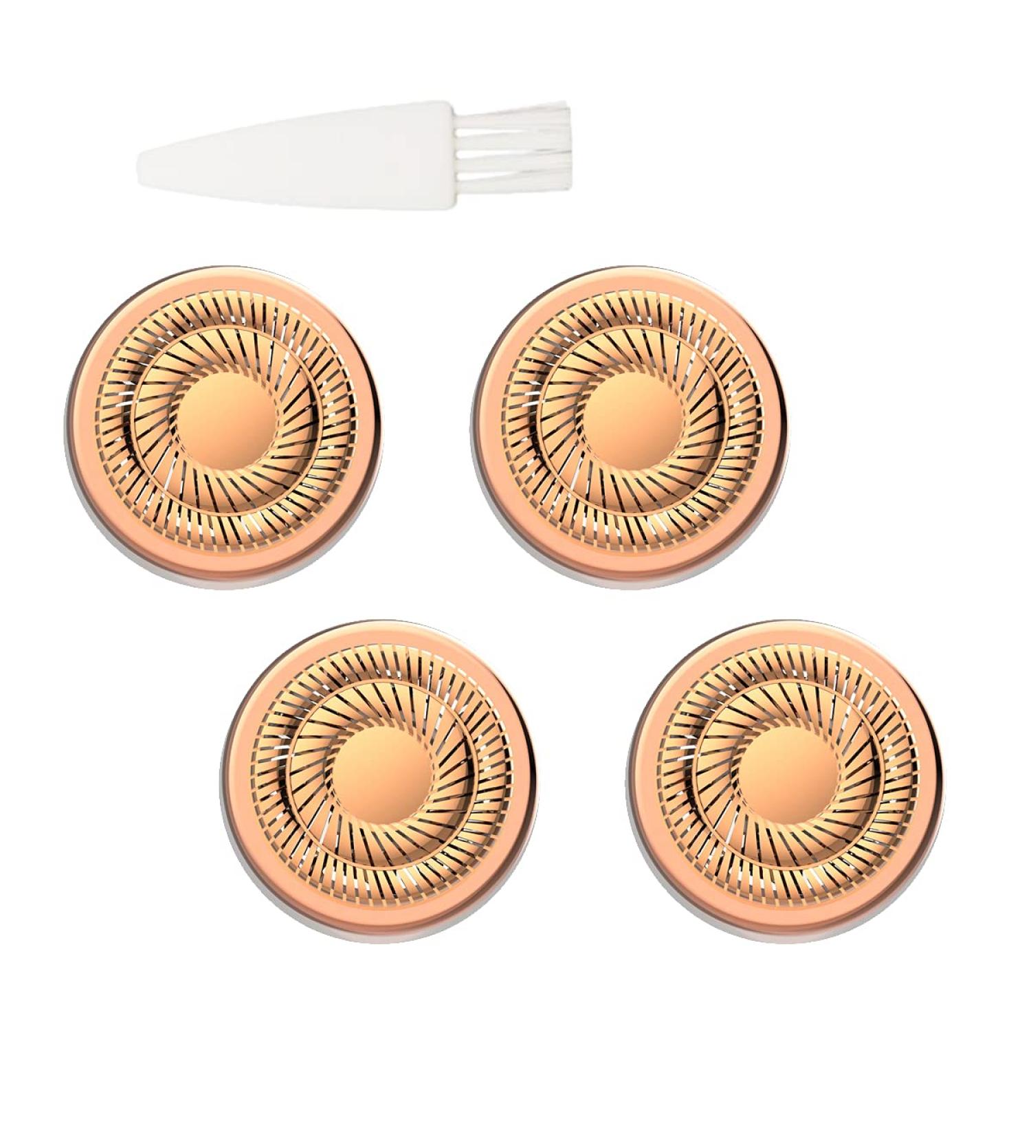 Gominyuf Facial Hair Remover Replacement Heads - Compatible with Finishing Touch Flawless Gen 2 | 4 Pieces & Cleaning Brush - Buy Online on GoSupps.com