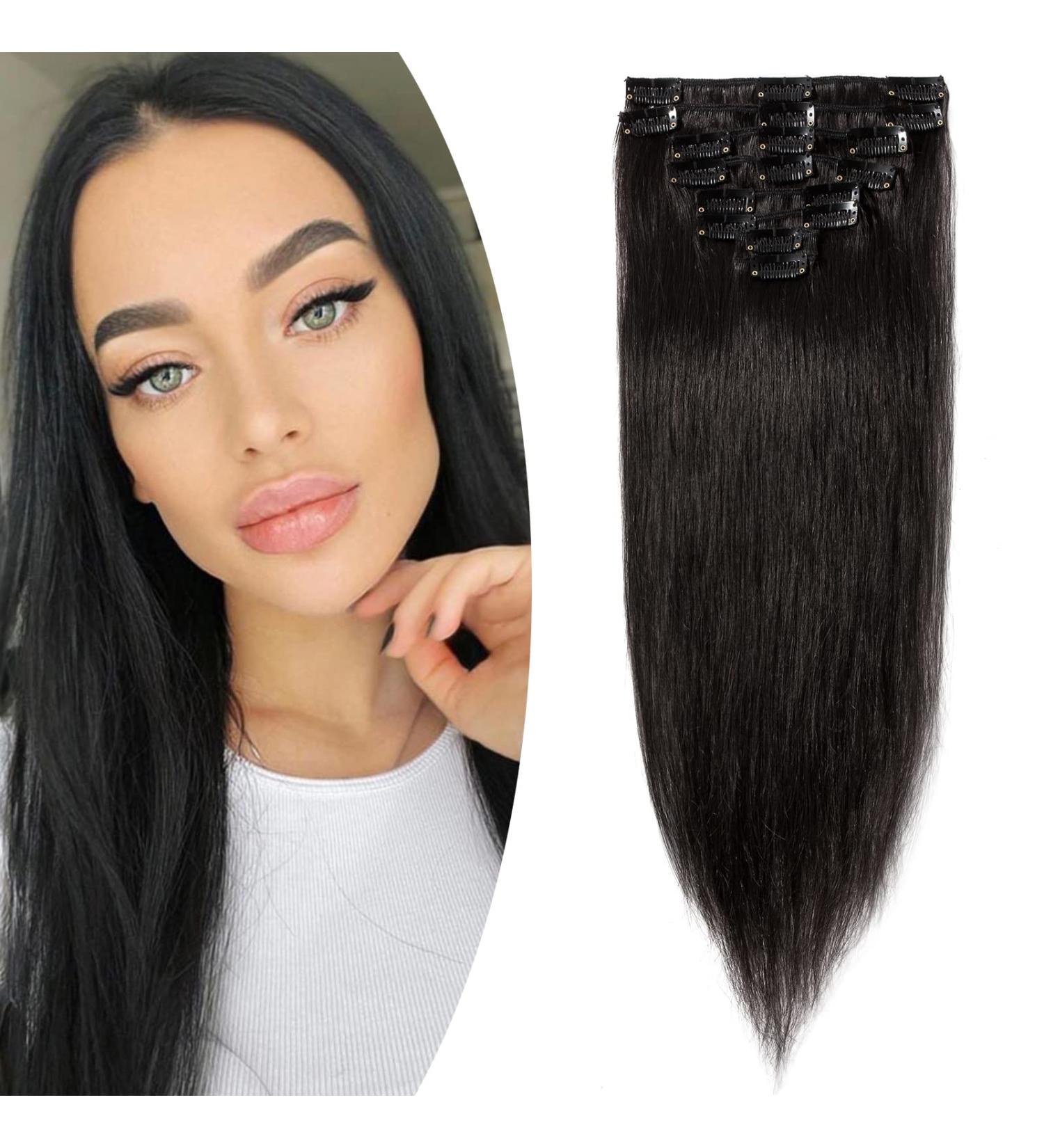 SEGO Hair Extensions - Real 100% Human Clip-in Extensions 8 Pcs Thick & Silky Smooth for Stunning Volume - Buy Online on GoSupps.com