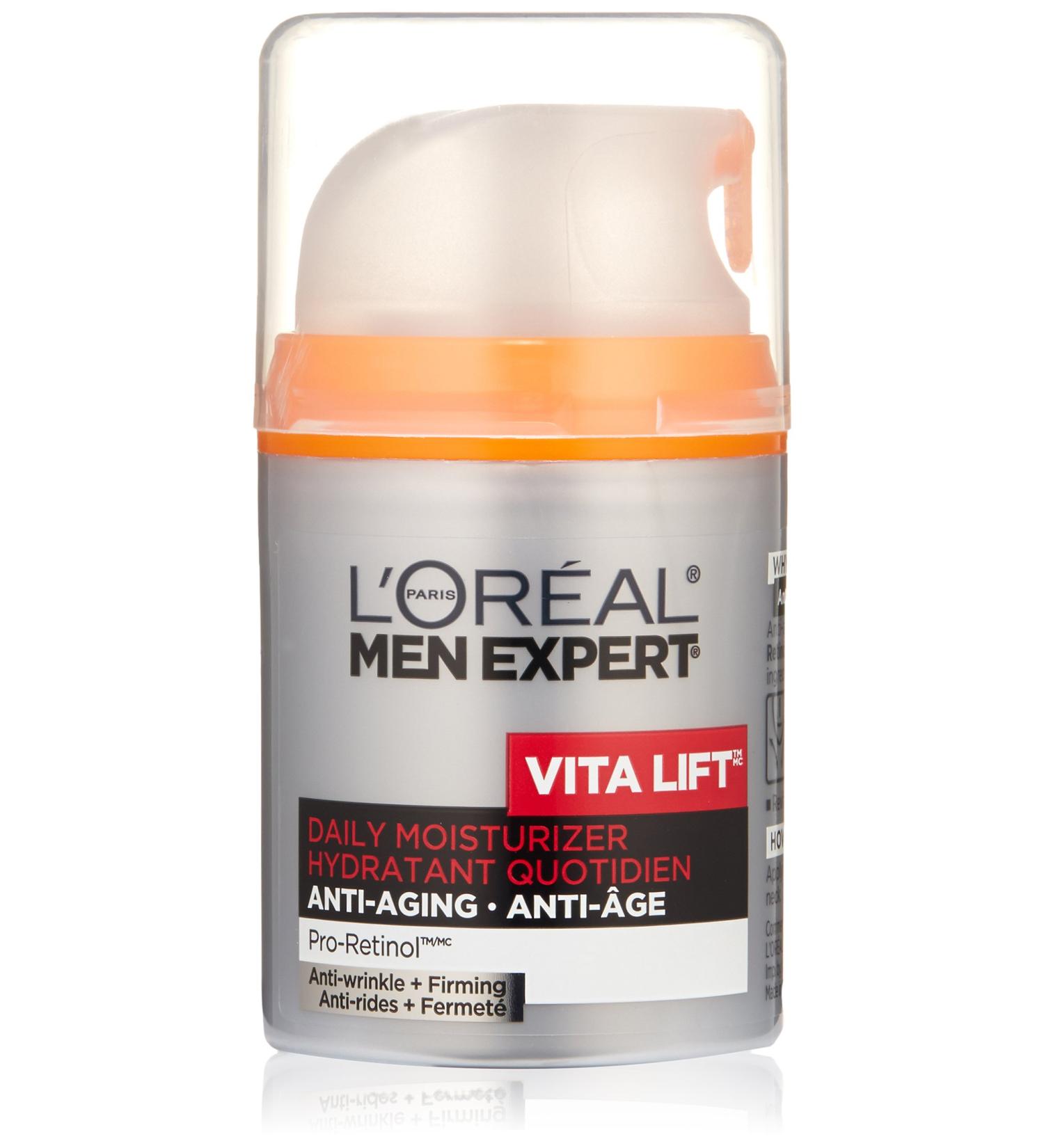 L'Or al Paris Men's Expert VitaLift Anti-Wrinkle & Firming Moisturizer 1.6 fl. oz. - Buy Online on GoSupps.com