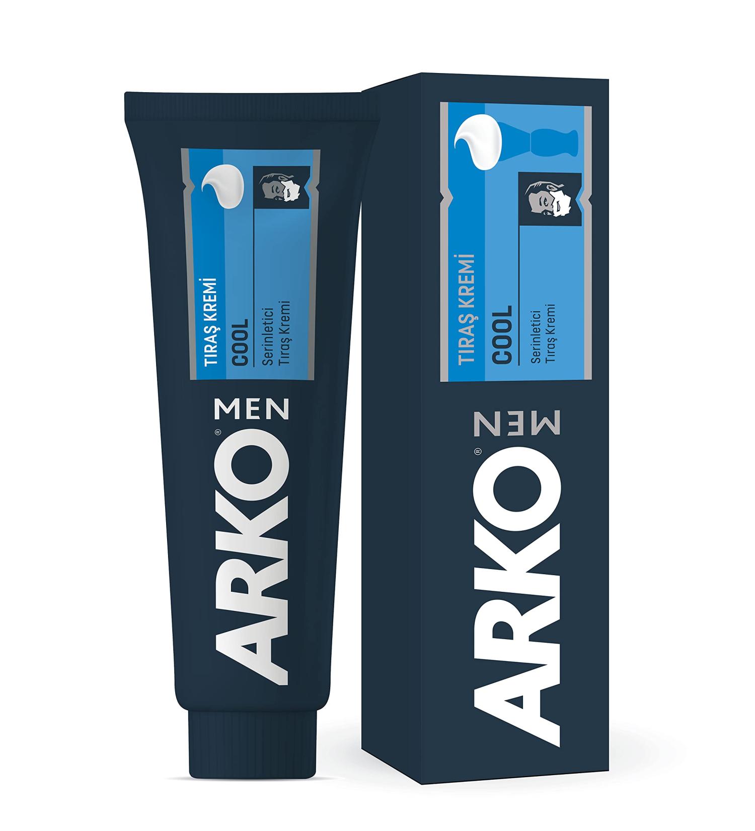 Arko Cool Menthol Shaving Cream Blue 100 Gram - Buy Online on GoSupps.com