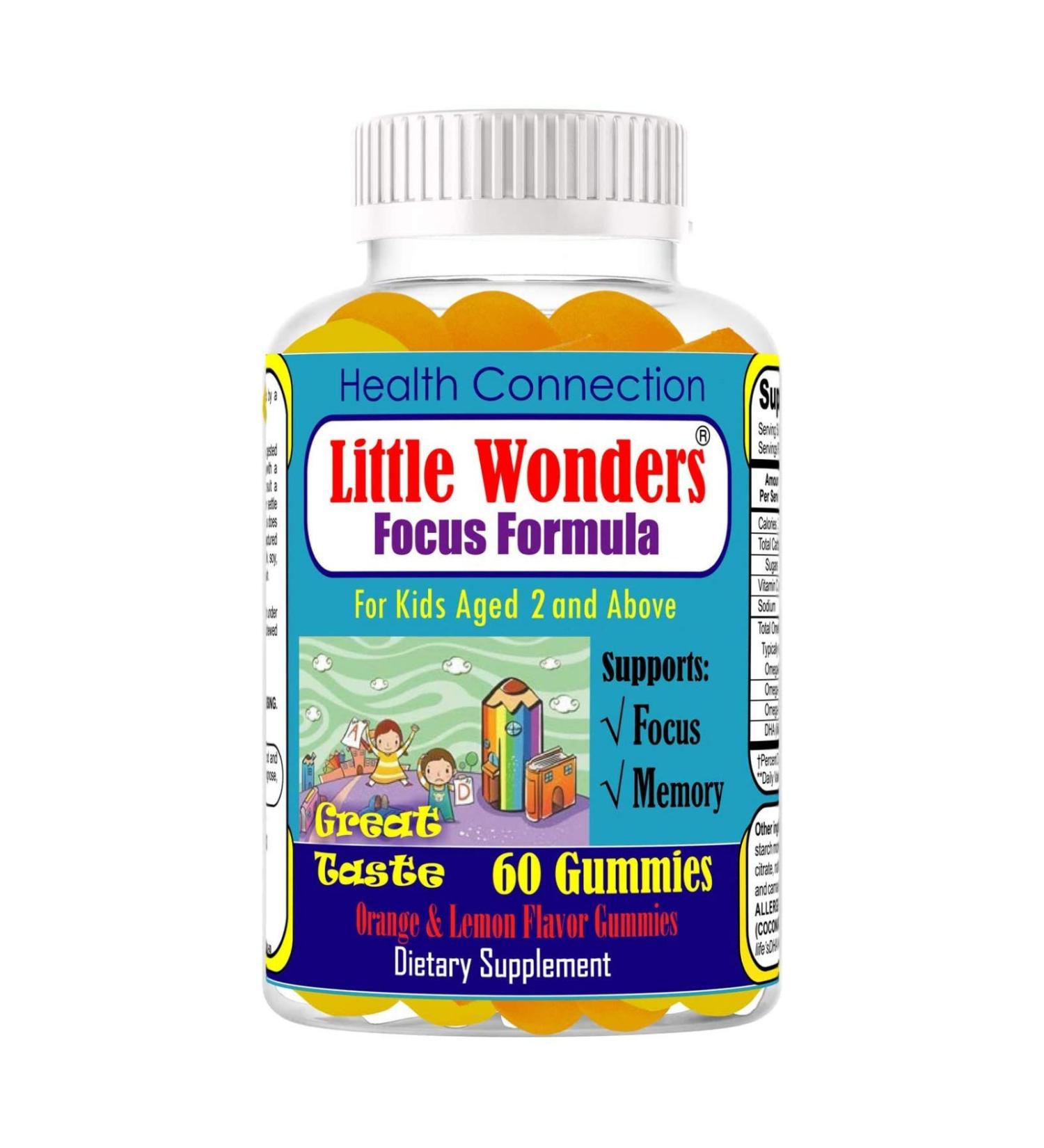 Kids Memory & Focus Gummies Brain Support Vitamins for Kids Teen Vitamin for The Brain Daily Cognitive Support Memory Supplement for Learning & Attention Fruity Flavor 60 Gummies - Buy Online on GoSupps.com