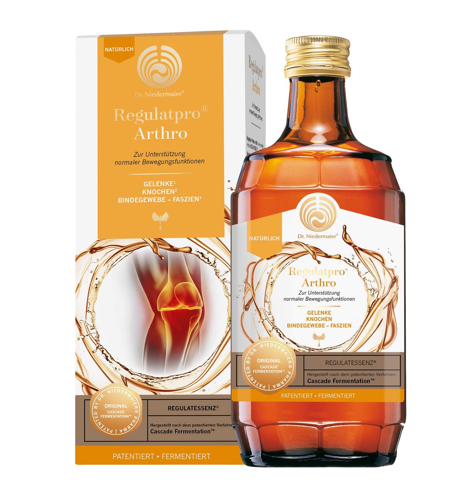 Dr. Niedermaier Regulatpro Arthro I - Joint Bone & Tissue Support Supplement with Vitamins B C D3 Collagen HA MSM & Glucosamine - 350ml (1 Pack) - Optimize Your Mobility - Buy Online on GoSupps.com