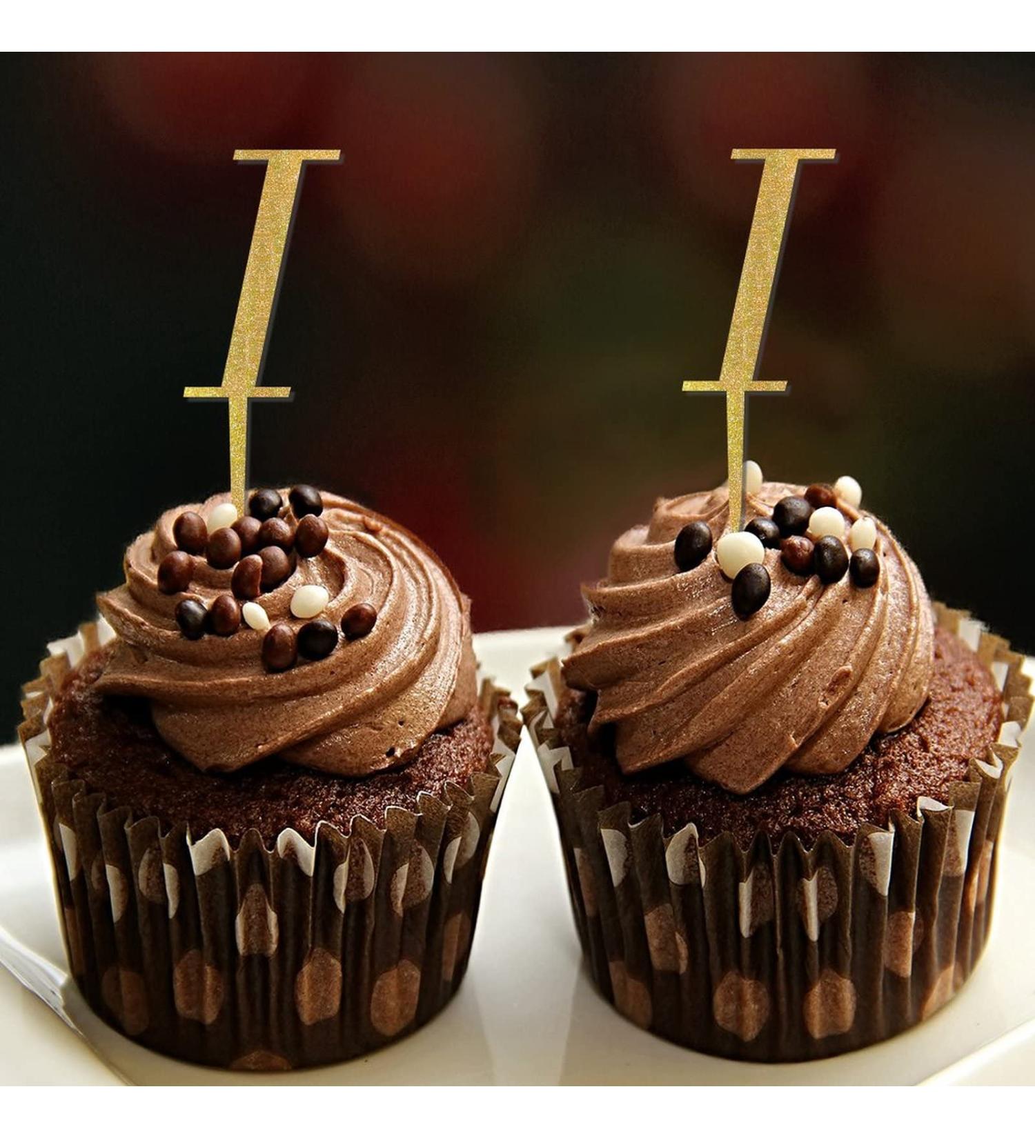 Letter I Wedding Cupcake Toppers Monogram Initial Last Name For Wedding Bridal Shower Decorations Elegant Botanical Wreath Personalized Any 26Letters Bridal Shower Gifts 6PCS Style-8 - Buy Online on GoSupps.com