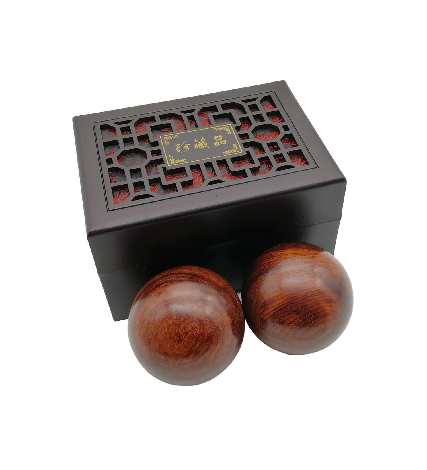 BCQLI 2 Rosewood Baoding Balls - Chinese Health Exercise Stress Balls - Buy Online on GoSupps.com