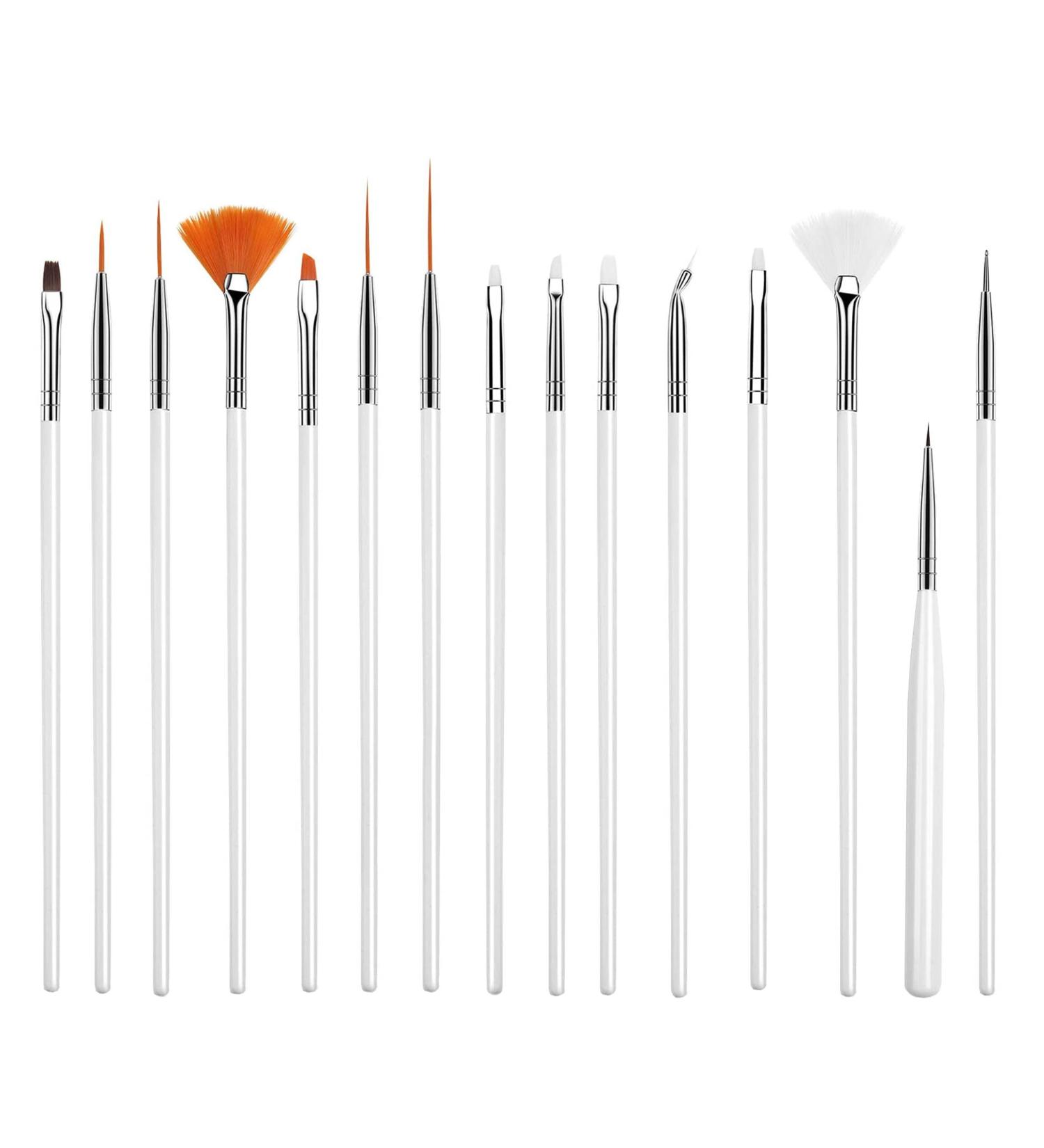 Inge Nail Art Brushes Set - 15-Piece Kit for Fine Detailed Painting - Ideal for Gel Nail Applications - Buy Online on GoSupps.com