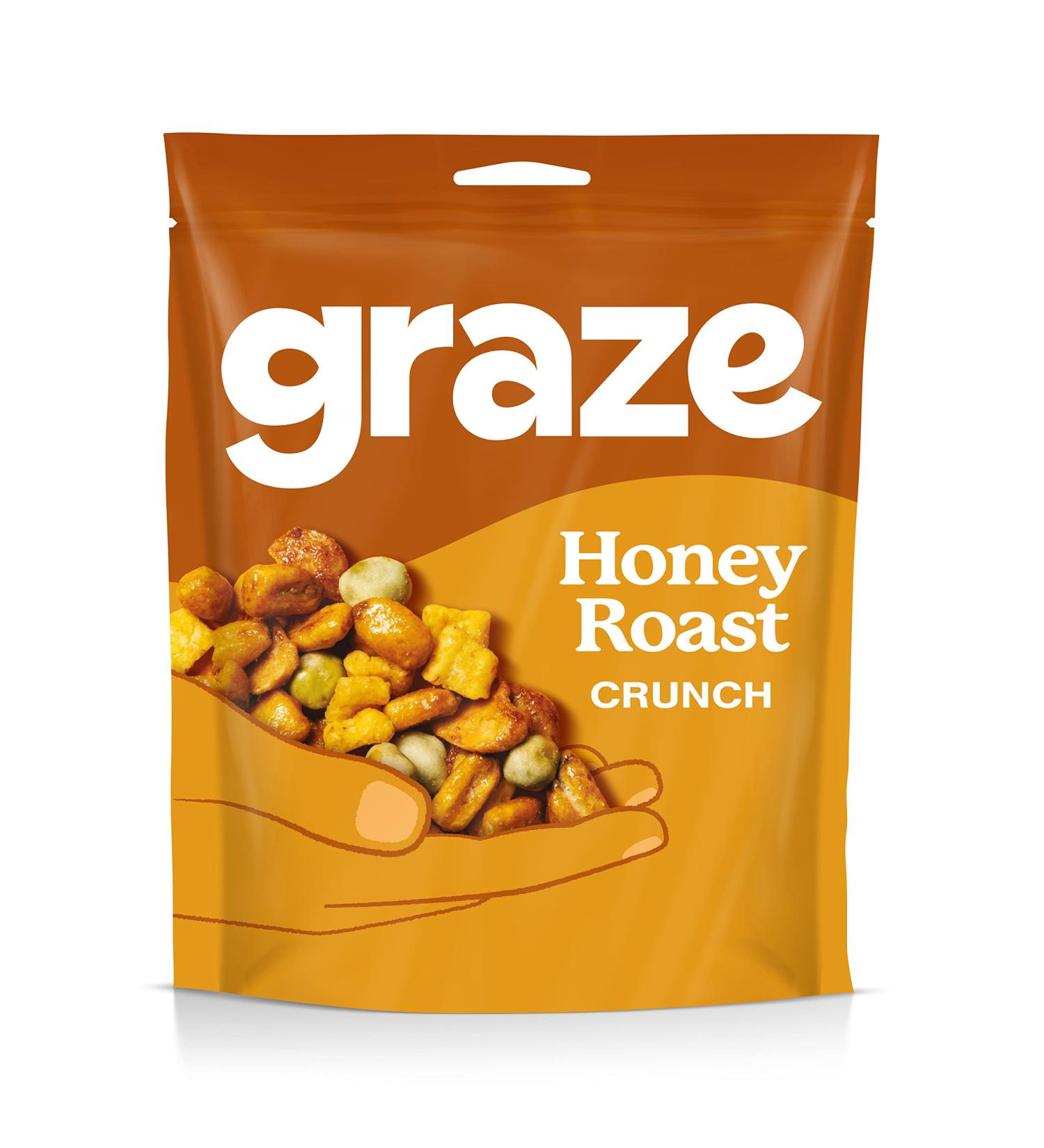 Graze Healthy Snacks - Honey Roast Crunch Mixed Sharing Snacks 100g - Buy Online on GoSupps.com