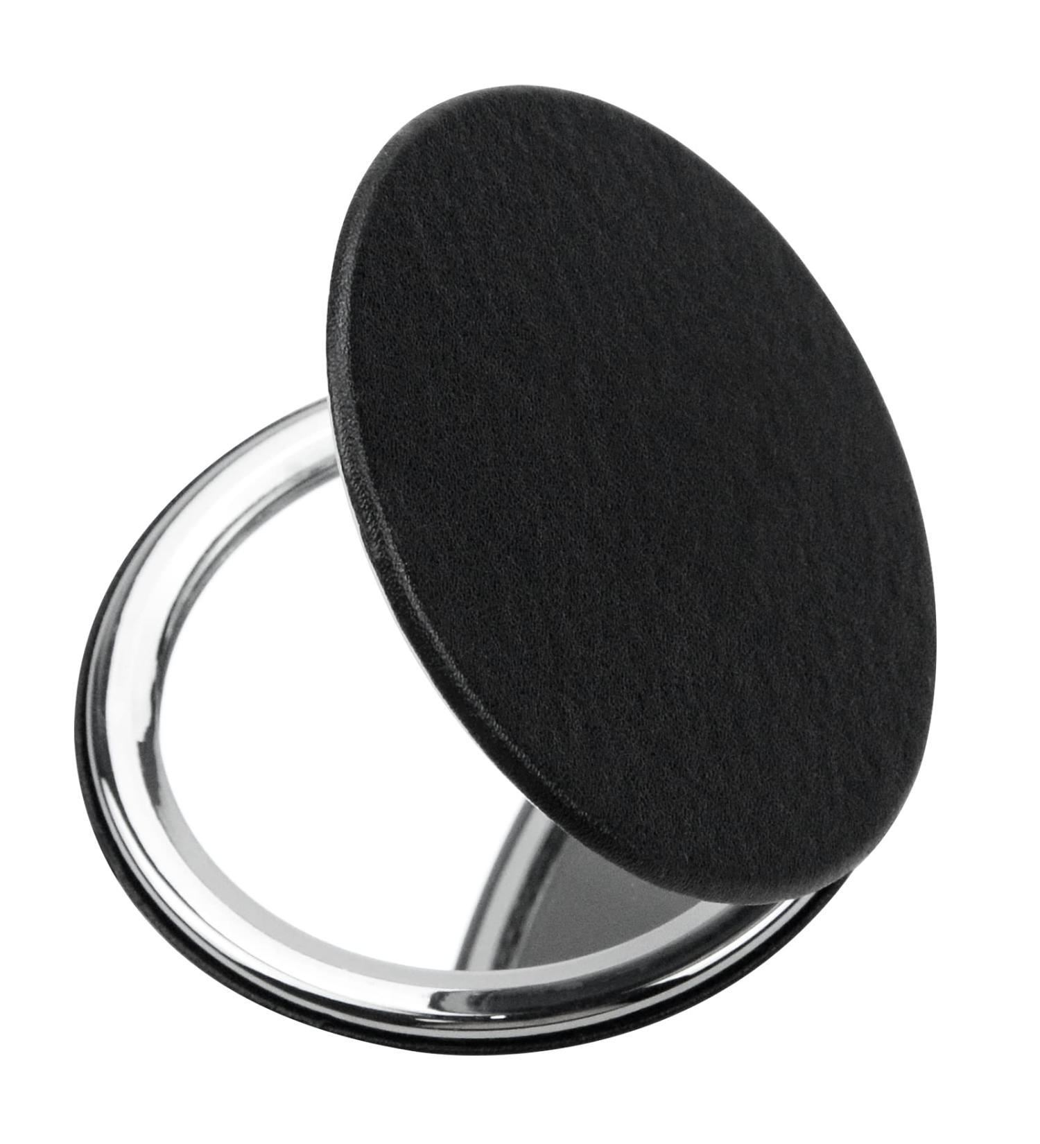 Fantasyon Premium Compact Makeup Mirror for Men Women and Girls Black PU Leather Travel Folding Vanity Mirrors for Pocket Handbag Portable 2-Sided Magnifying Cosmetic Mirror 2x Magnifying Black - Buy Online on GoSupps.com