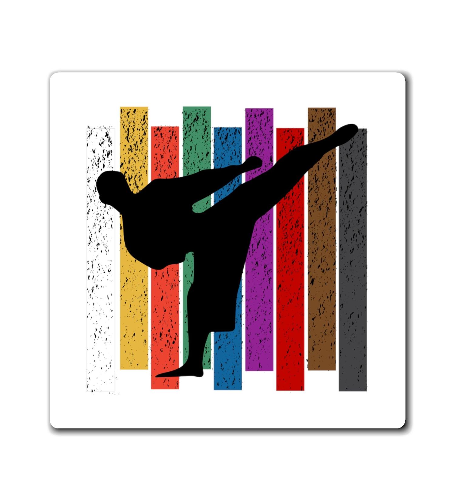 Novelty Taekwondo Mix Martial Arts Tee Shirt Gift Karate Judo Kickboxing Wrestling Men Women T Shirt Magnets 4" 4" - Buy Online on GoSupps.com