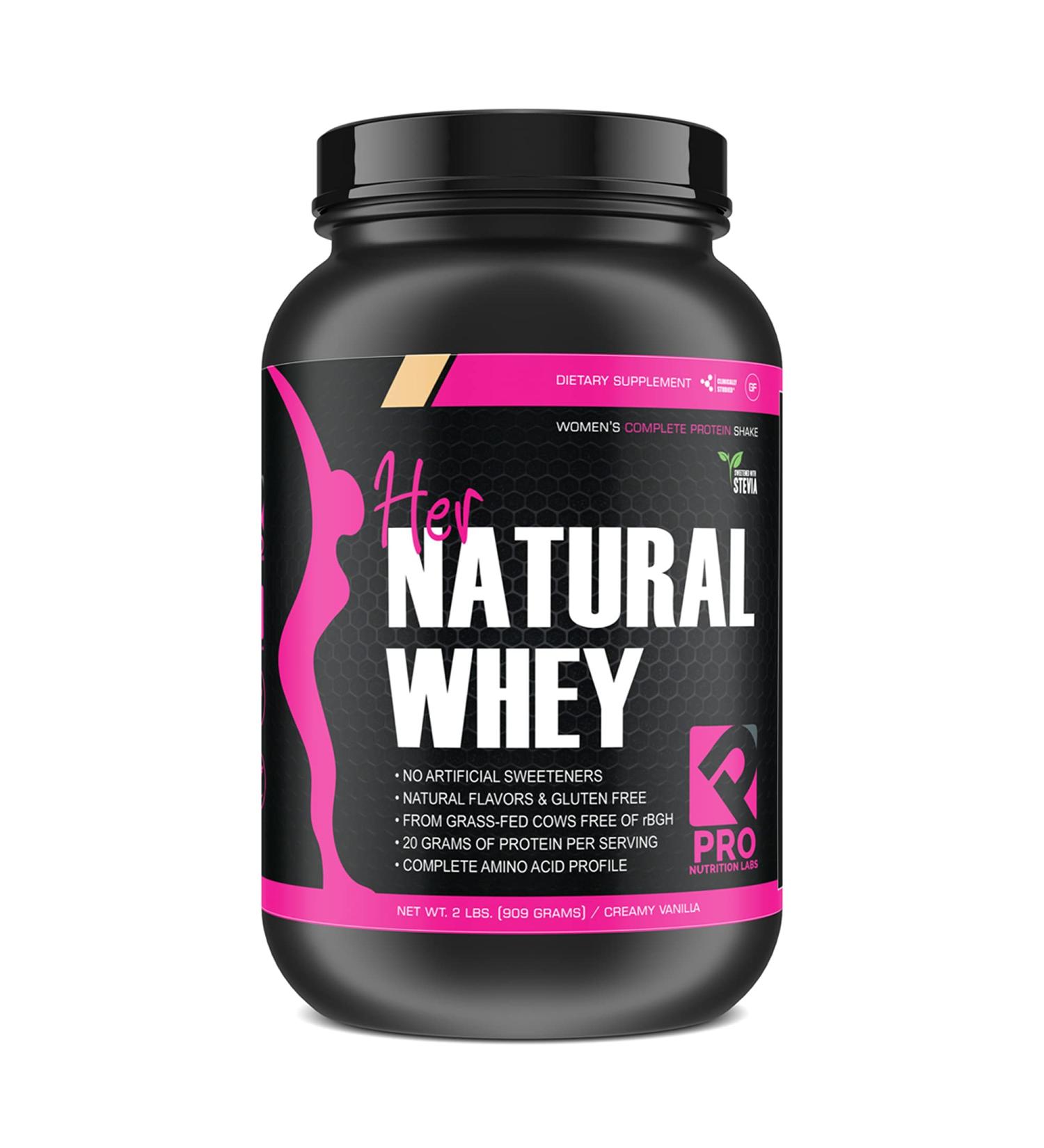 Whey Protein Powder for Women - Weight Loss & Lean Muscle - Low Carb, Gluten Free - Grass Fed, rBGH Hormone Free - Creamy Vanilla 2 lb - Buy Online on GoSupps.com