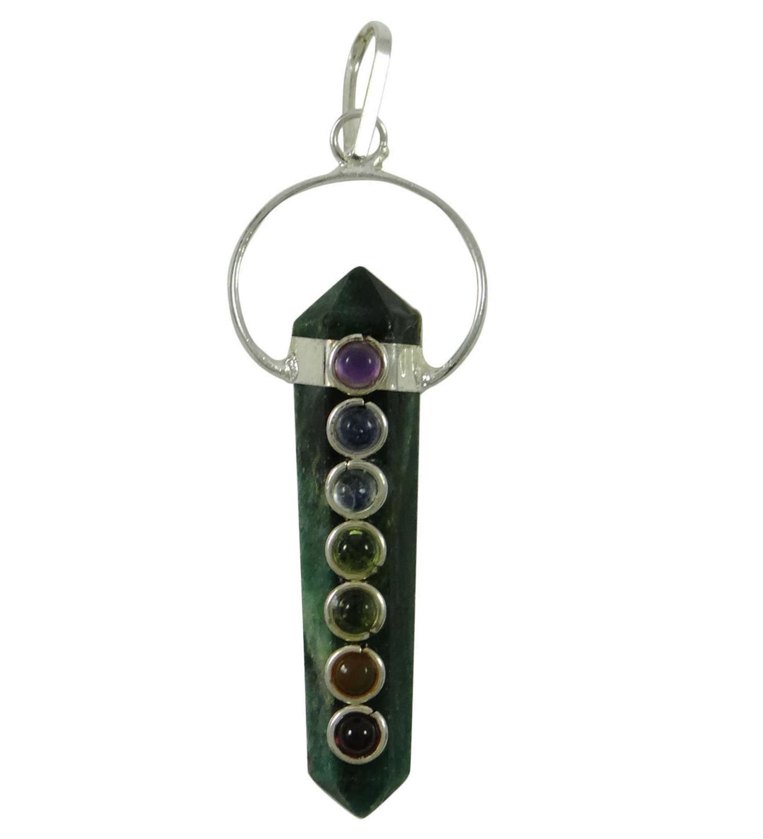 Harmonize Aventurine Stone Pencil Wand 7 Chakra Balancing Therapy Pendant Reiki Healing Crystel Spiritual - Buy Online on GoSupps.com