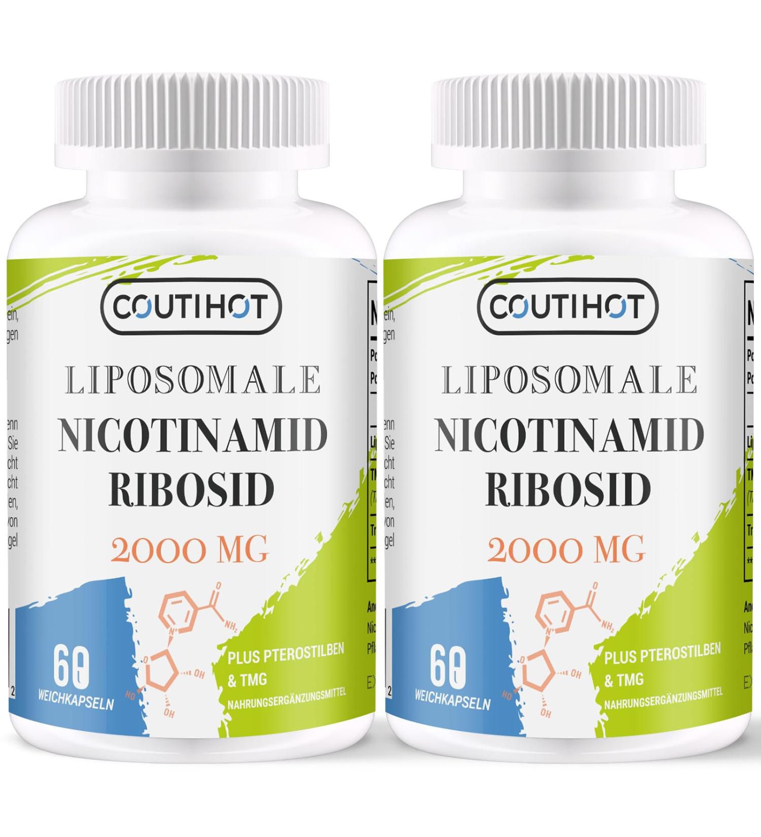 Nicotinamide Riboside Liposomal with TMG and Trans-Pterostilbene - Very Powerful NR Supplement 2000MG Boost NAD+ (60 Count (Pack of 2)) - Buy Online on GoSupps.com