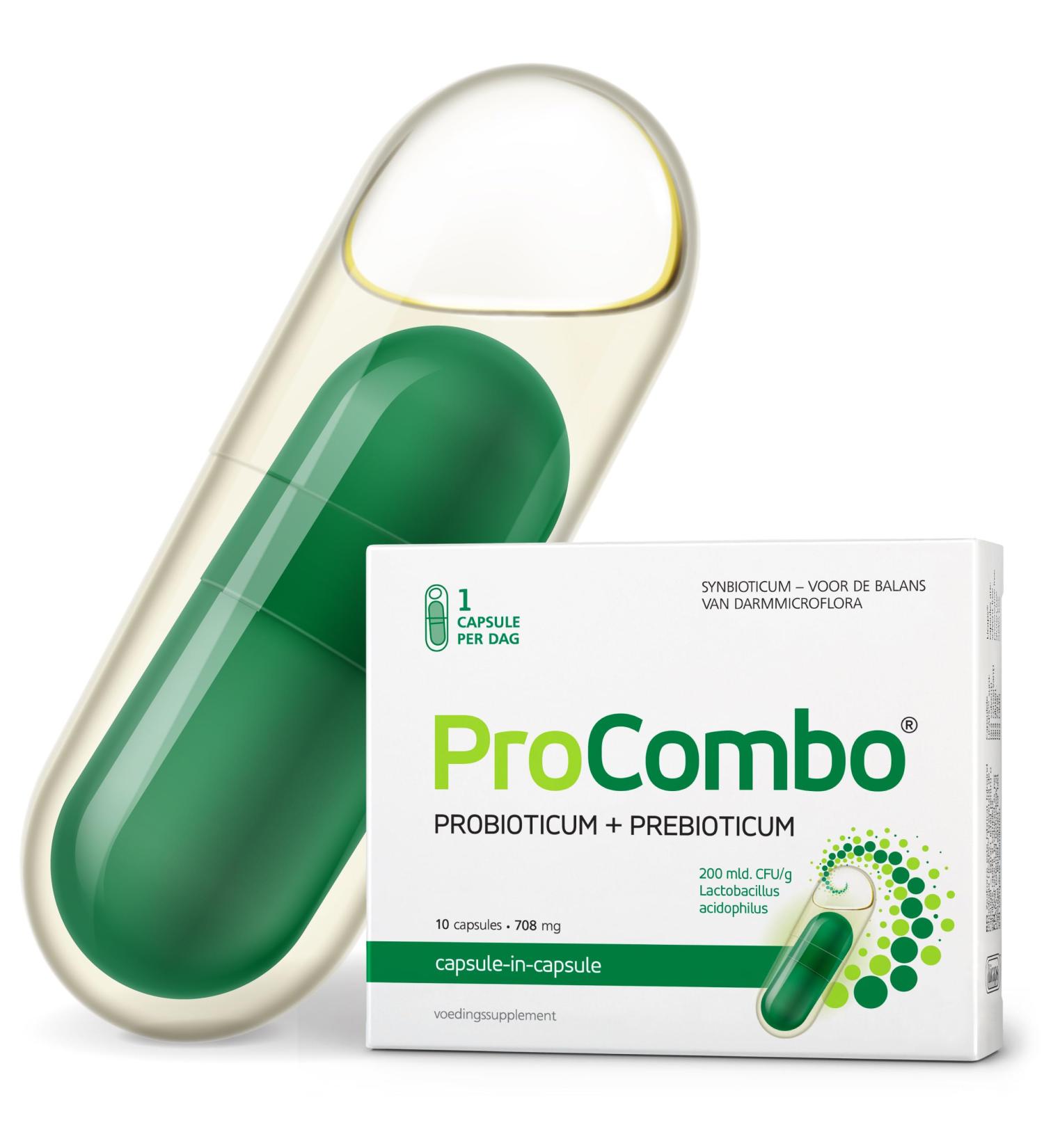 ProCombo Synbiotic - Double Capsule & Liquid Formula for Quick Results | 1 Capsule Daily | International Shipping Available - Buy Online on GoSupps.com