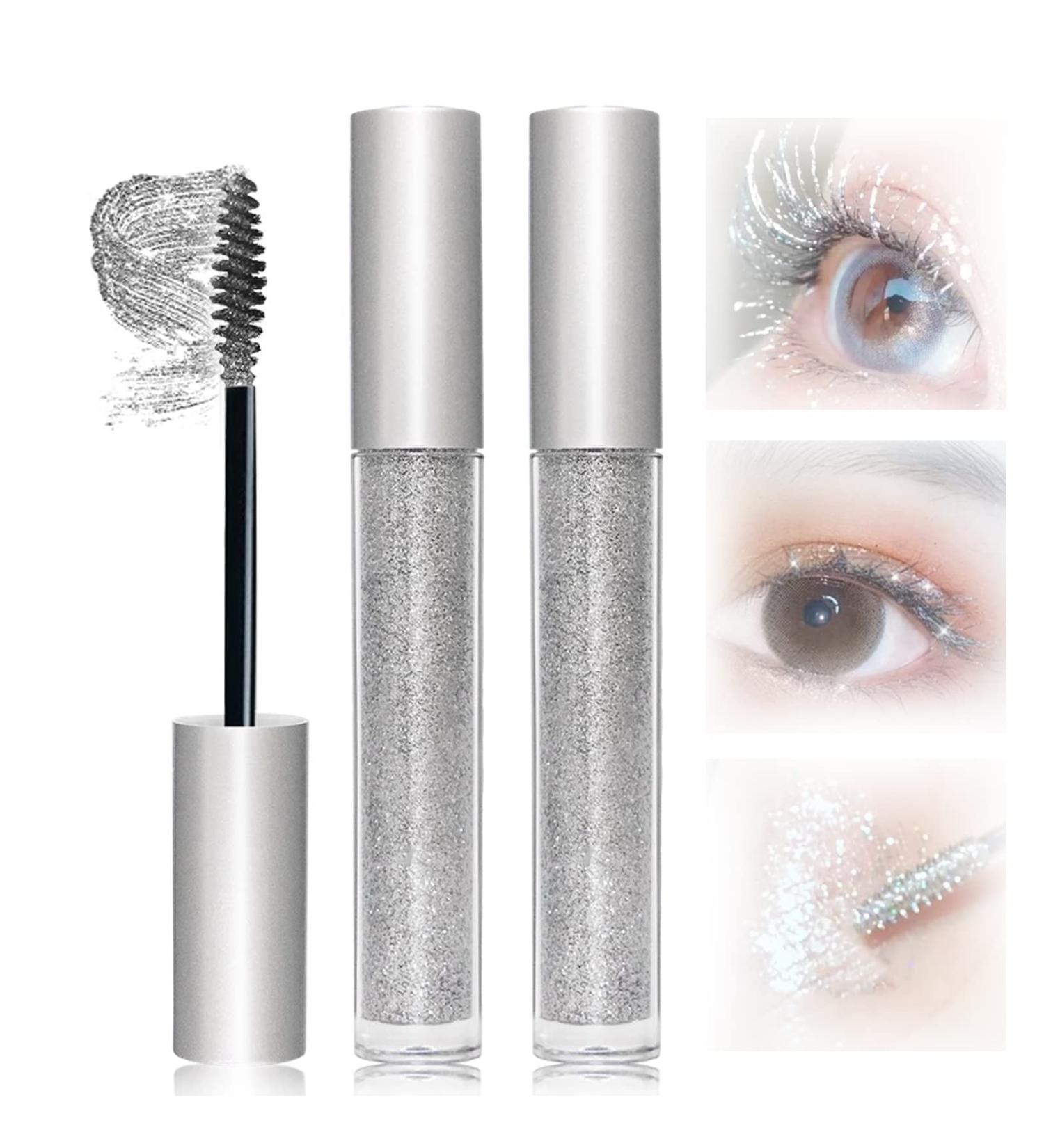 Diamond Glitter 4D Waterproof Mascara - Long-Lasting & Sparkly | 2PC Set for Party & Wedding - Buy Online on GoSupps.com