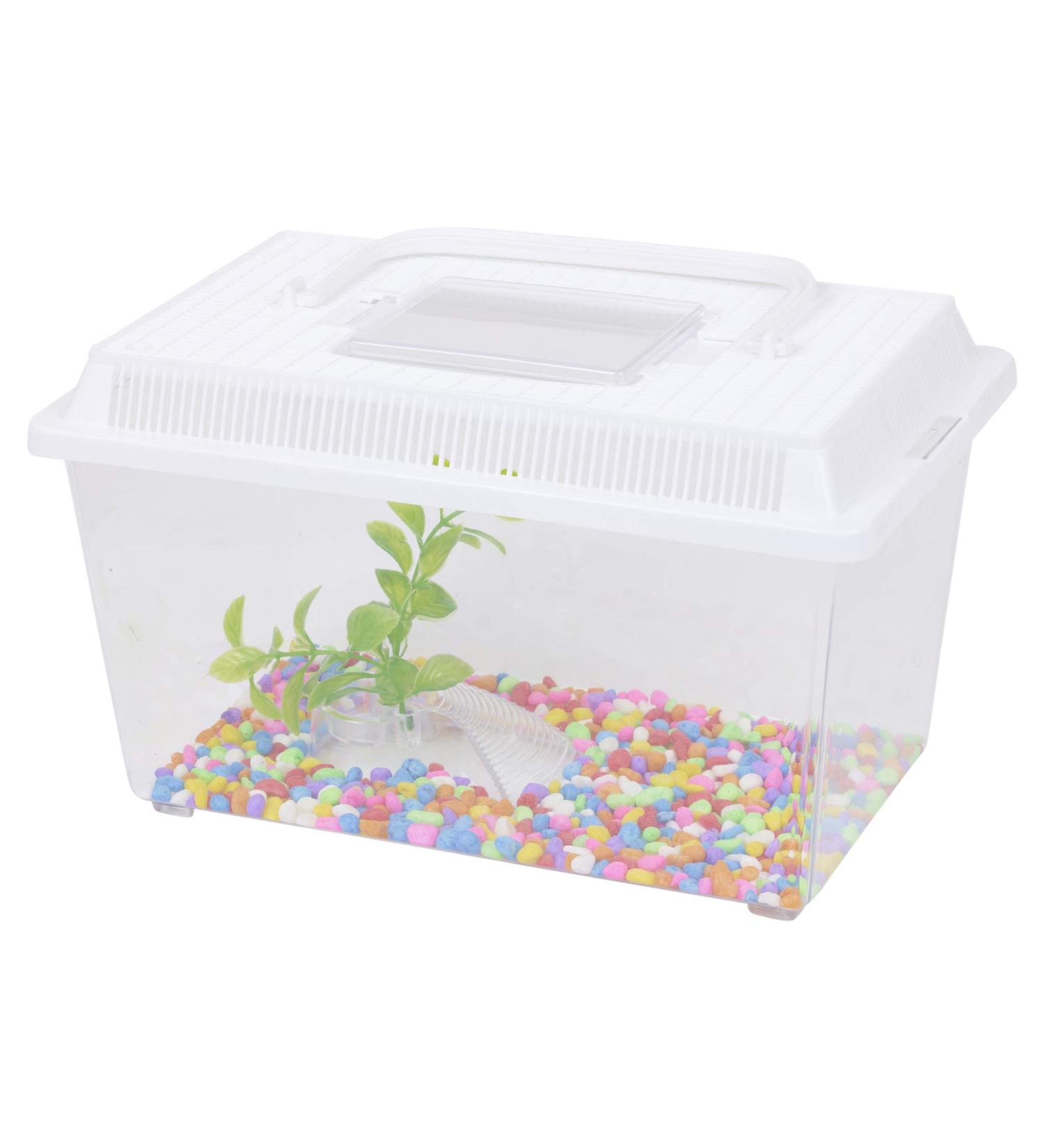 URBNLIVING Plastic Aquarium Starter Set (White)