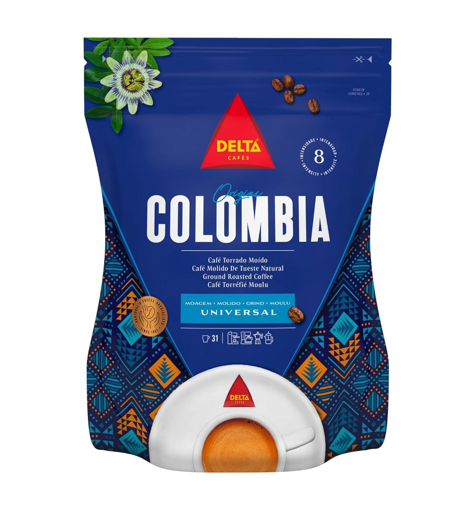 Delta Ground Roasted COLOMBIA Coffee 220 g - Buy Online on GoSupps.com