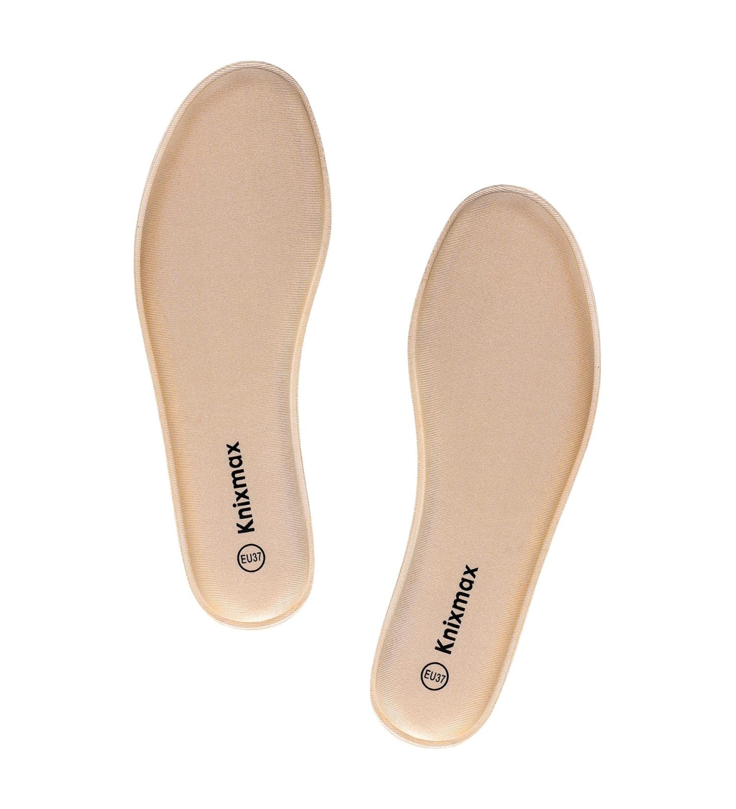 Knixmax Memory Foam Shoe Inserts - Thick Replacement Insoles for Men & Women - Comfort Cushioning for Sneakers, Loafers, and Boots - Beige, EU 39 (8 Women/6 Men) - Buy Online on GoSupps.com