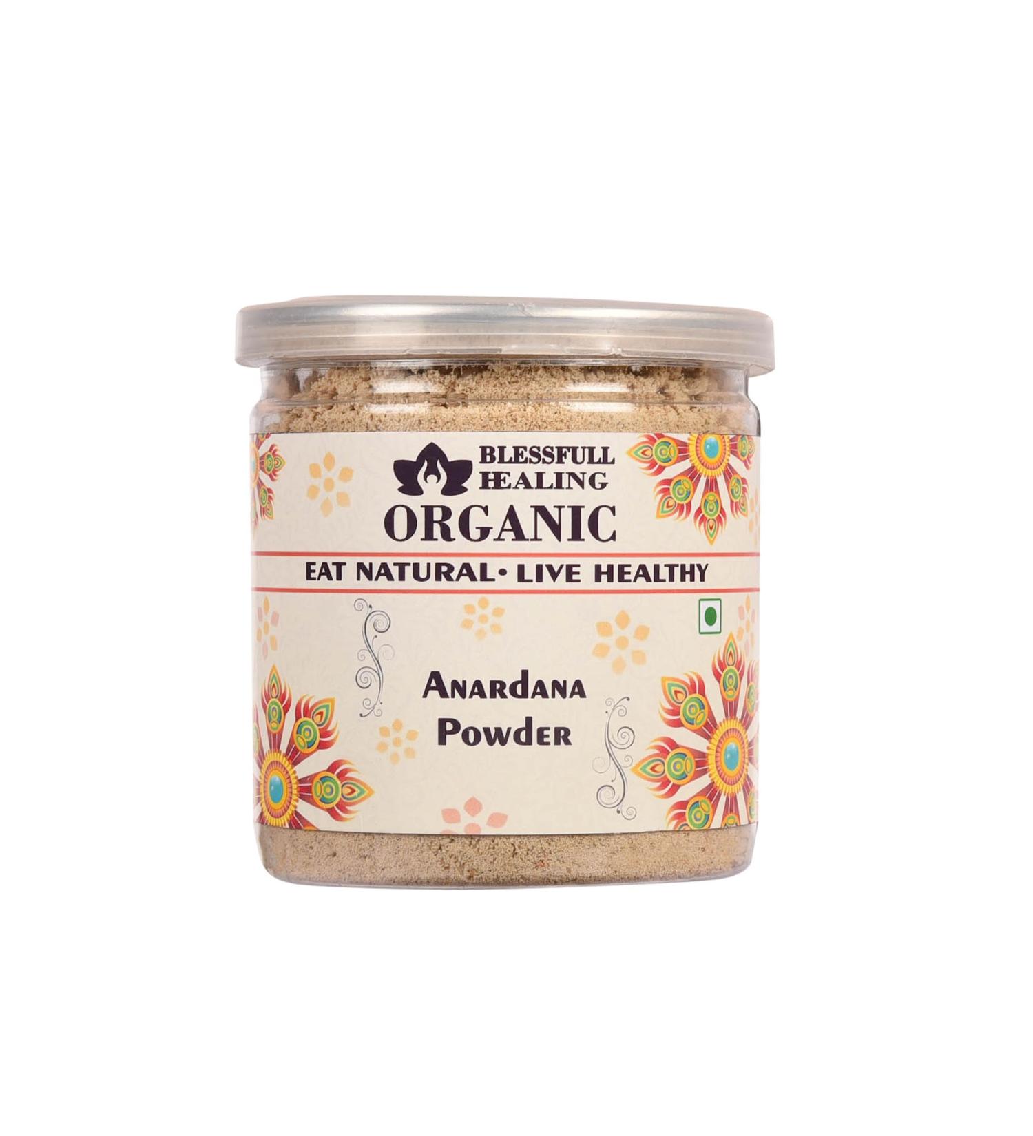 Blessfull Healing Organic Anardana Powder 250 Gram Airtight Container (Packing May Vary)