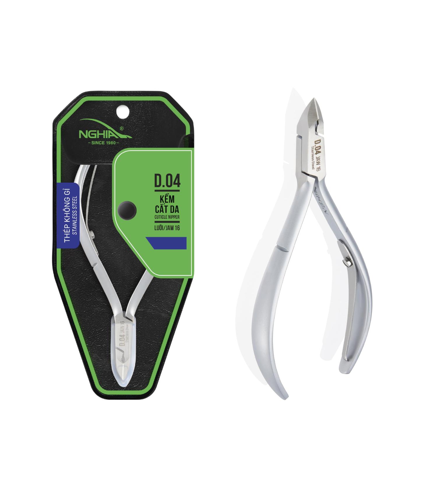 NGHIA Cuticle Nipper - D-04 JAW 12 | Stainless Steel | Durable and Sharp | Ergonomic Design | Grey Plated | Ideal for Salons and Home Use - Buy Online on GoSupps.com