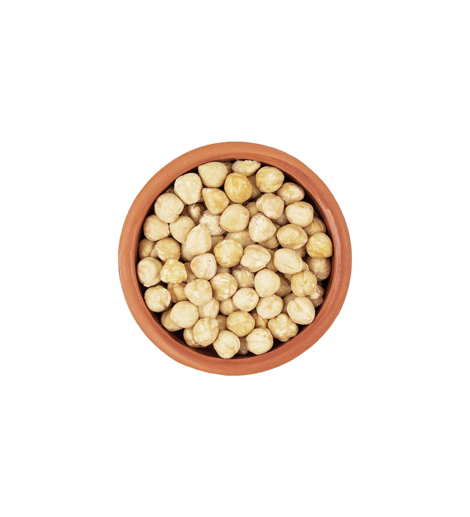 Crunchy hazelnut kernels blanched and natural for maximum pleasure I Untreated healthy nuts I peeled hazelnuts I aromatic blanched hazelnut without additives (500g) intensely nutty and slightly bitter.500g