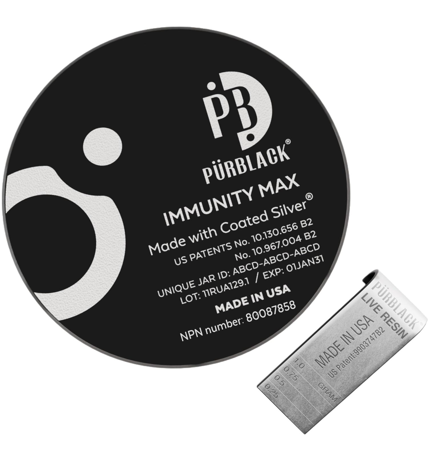 P rblack Shilajit Immunity Max Live Resin with Colloidal Silver - Premium Organic Supplement for Immune Support | Includes P rscale Measuring Tool | Made in USA (60 Servings) Immunity Max (30g Jar & P rscale) - Buy Online on GoSupps.com