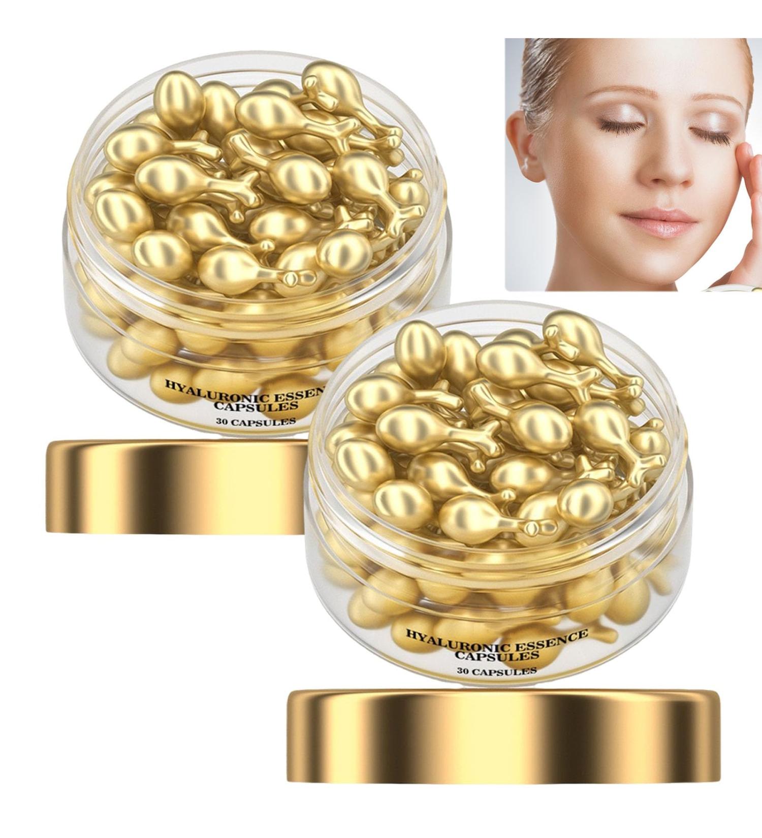 Capsules de s rum anti- ge pour le visage la vitamine E et l'acide hyaluronique s rum raffermissant hydratant au r tinol et au collag ne 30 capsules pour les rides les taches brunes (2PCS) - Buy Online on GoSupps.com