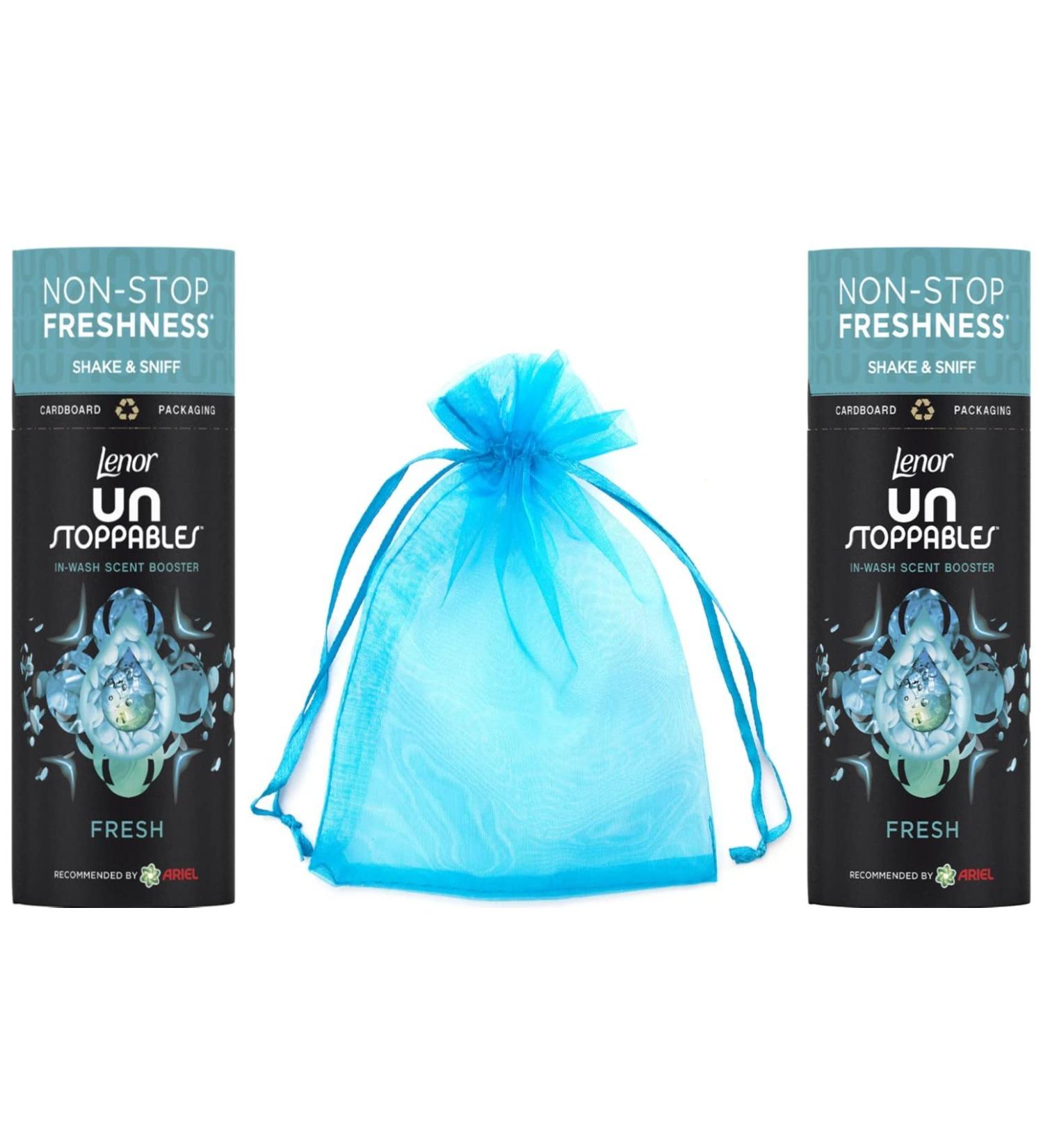 Lenor Unstoppables Laundry Perfume in-Wash Scent Booster Beads 176gr Fresh Scent 2Pk + Our Gift for You: Organza Bag Size: 9 x 7 x 0.1 cm - Buy Online on GoSupps.com