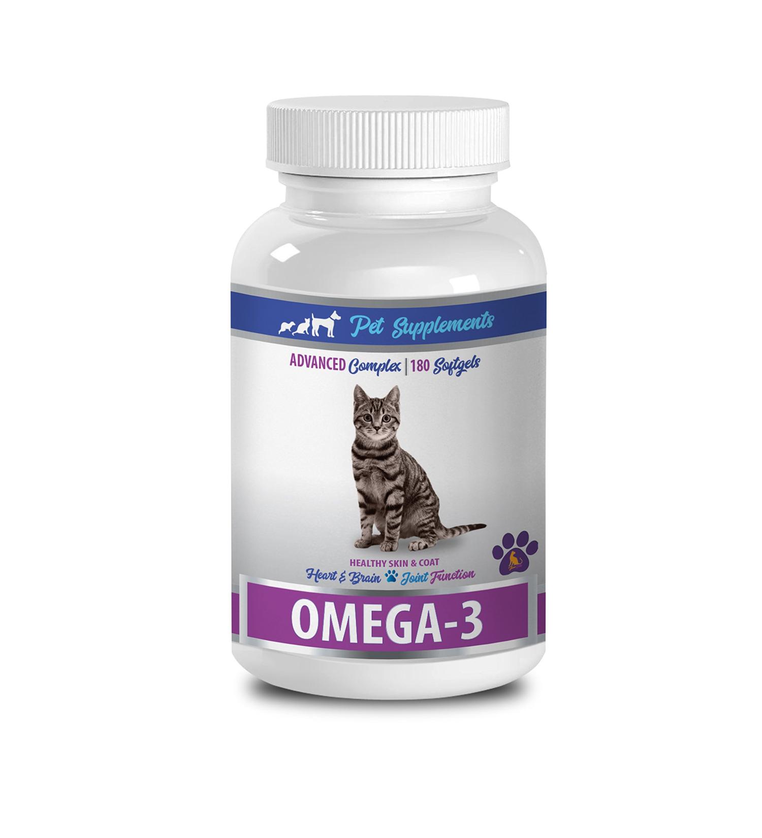 PET SUPPLEMENTS Omega 3 for Cats - Omega 3 - for Cats - Heart Brain and Joint Function - SOFTGELS - Anti inflammatory Supplement for Cats - 1 Bottle (180 SOFTGELS) - Buy Online on GoSupps.com