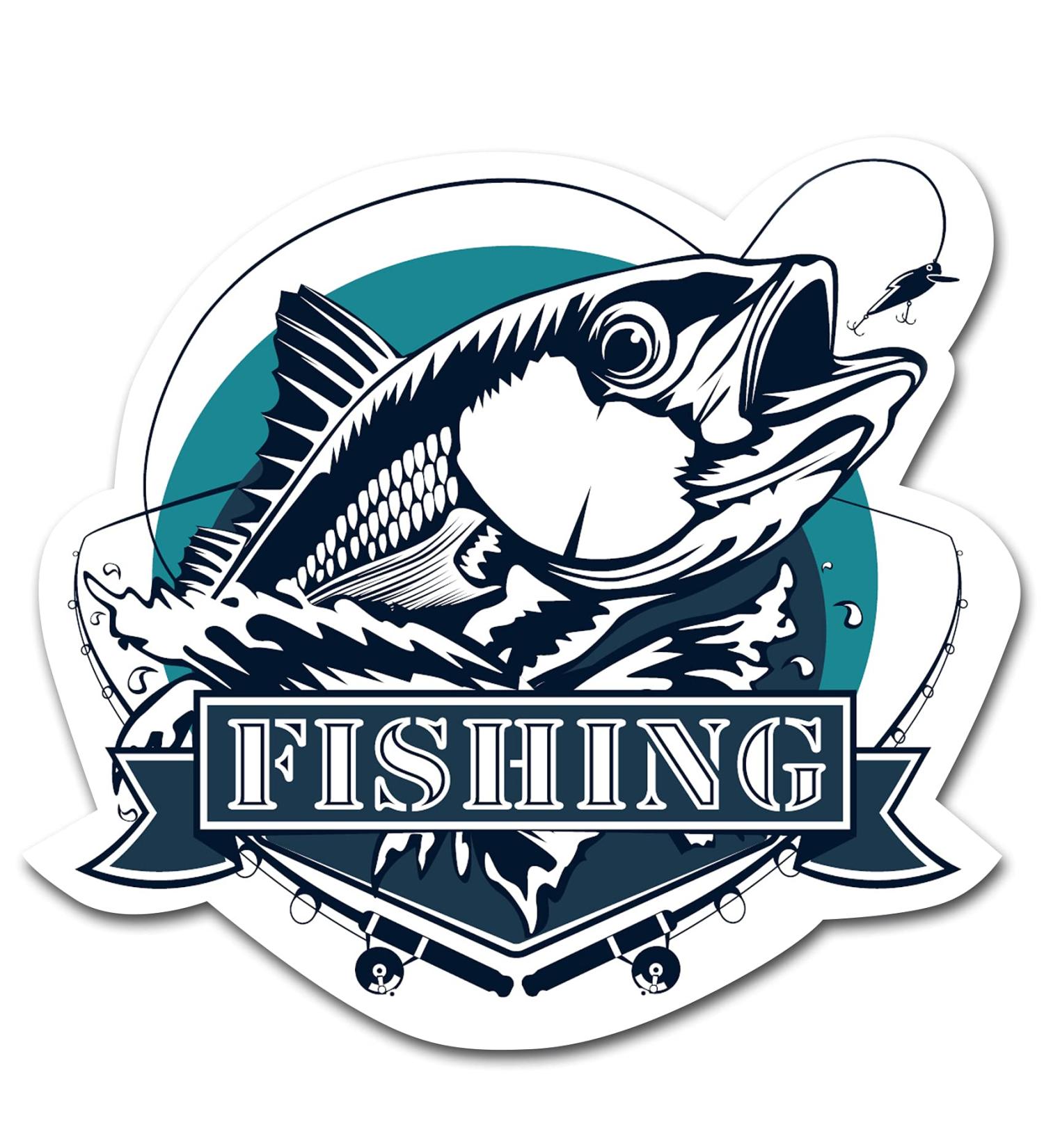 Retro Folia Fish Sticker - Vintage 10x9.1cm Fishing Sticker for Auto Boat & Fishing Gear | International Shipping - Buy Online on GoSupps.com