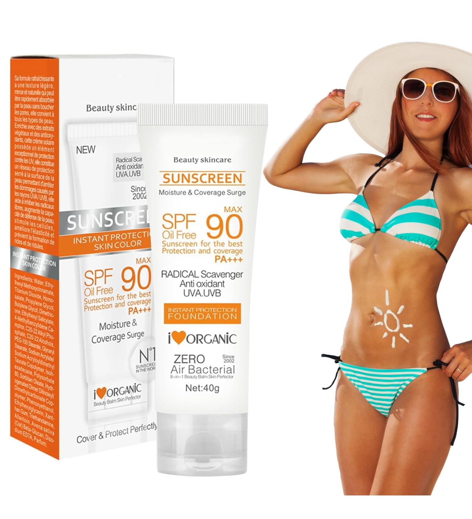 XdealCozyxc Face Sunscreen with Spf90 Oil Free Sun Cream Anti Sun UVA/UVB Radiation Protection Lotion Oil Free Sun Cream - Buy Online on GoSupps.com