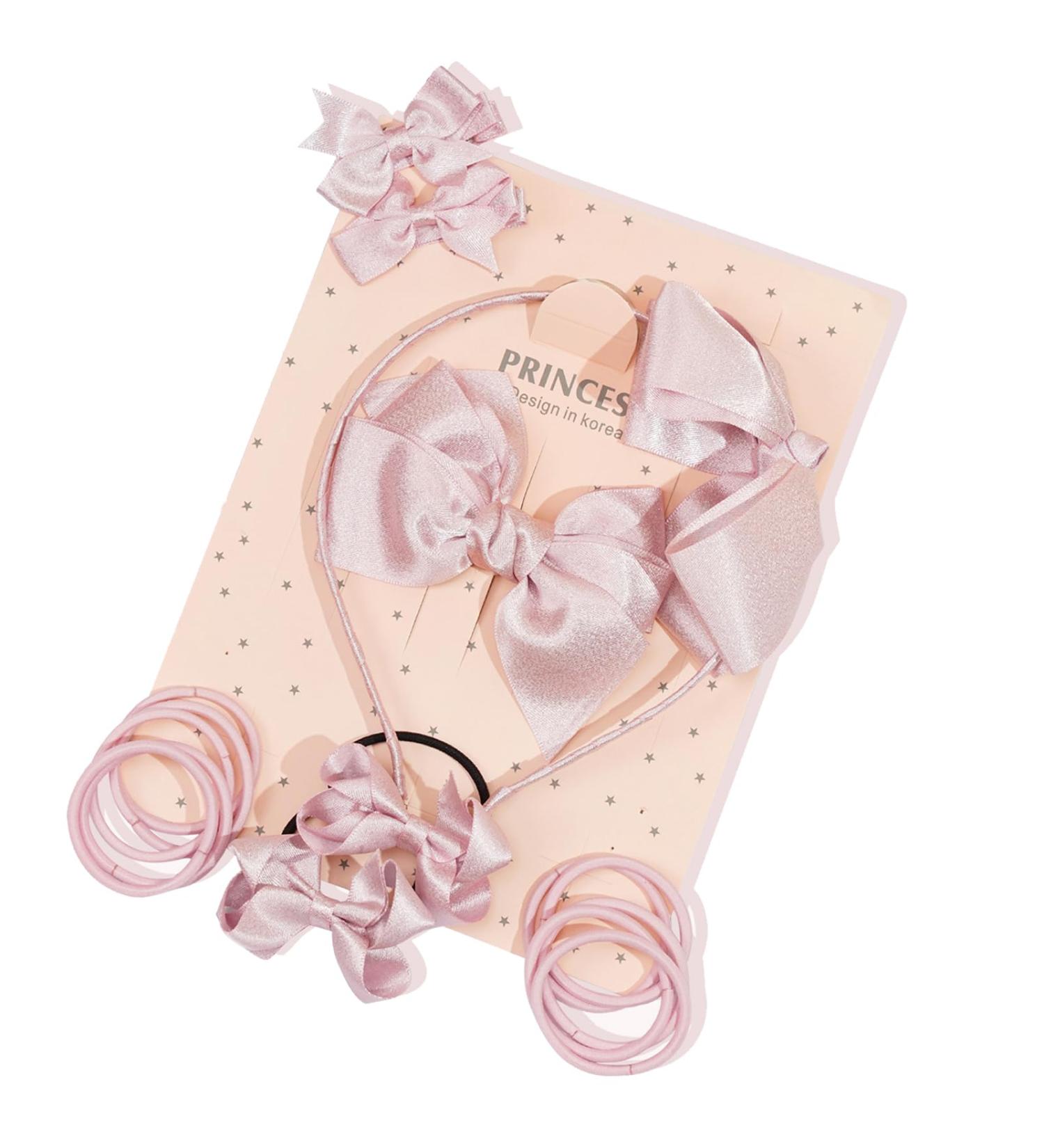 MUFEKUM Girls Bow Hair Accessories Kids Bows Hair Ties Hair Clips Hair Bands Ponytail Bow Hair Bow Bobbles for Girls Girls Hair Accessories for Daily Party Birthday Gift (Pink) - Buy Online on GoSupps.com