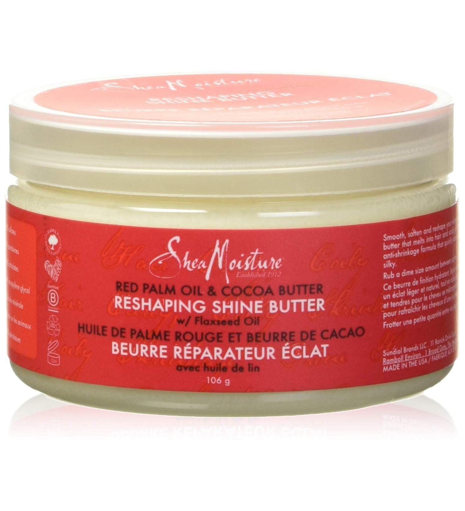Shea Moisture Red Palm Oil Shine Butter 3.75oz - Nourishing Moisturizer for Healthy Skin & Hair | International Shipping Available - Buy Online on GoSupps.com