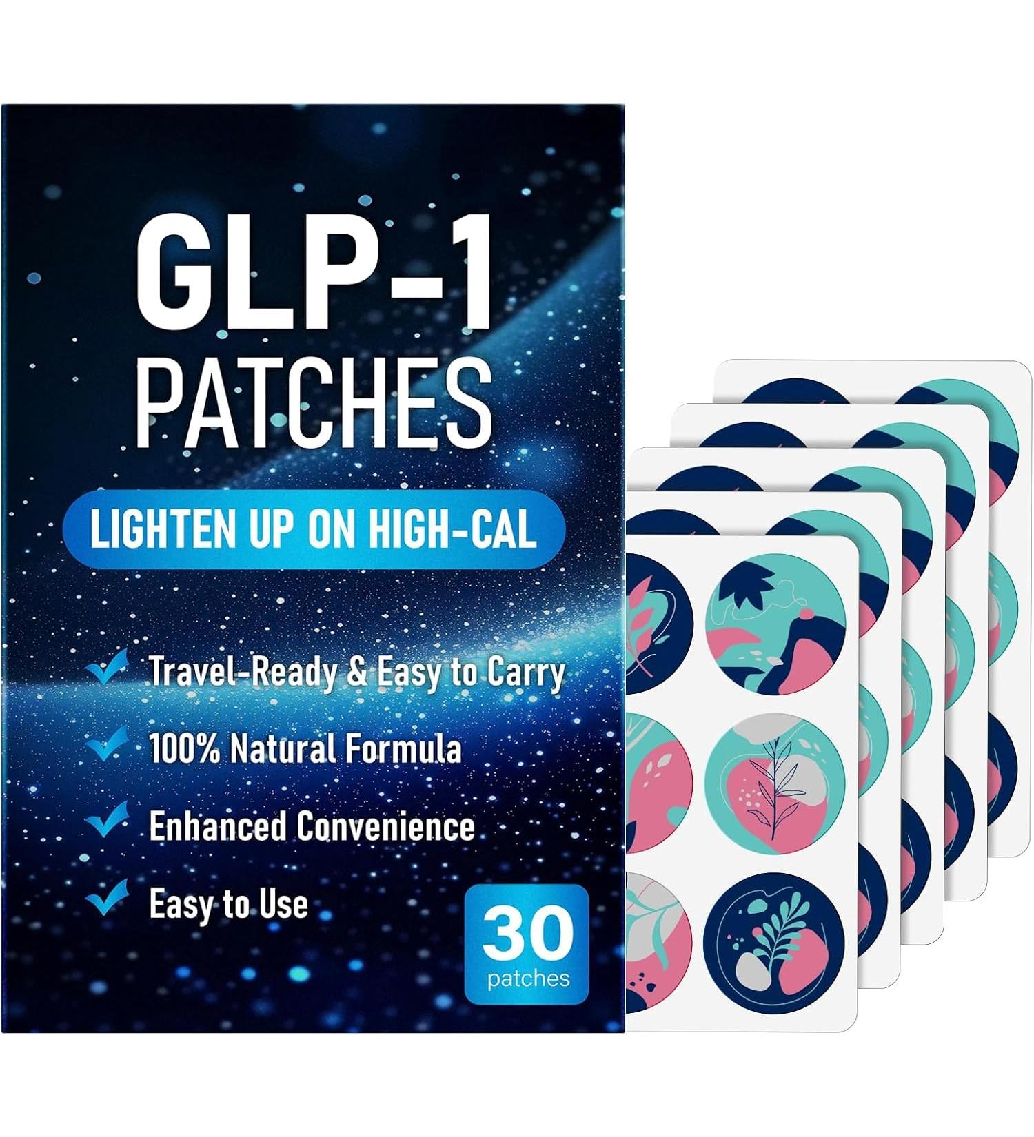 AYOJOY GLP-1 Patches for Women & Men - Natural Ingredients with Berberine L-Glutamine-blue-30PCS-blue - Buy Online on GoSupps.com