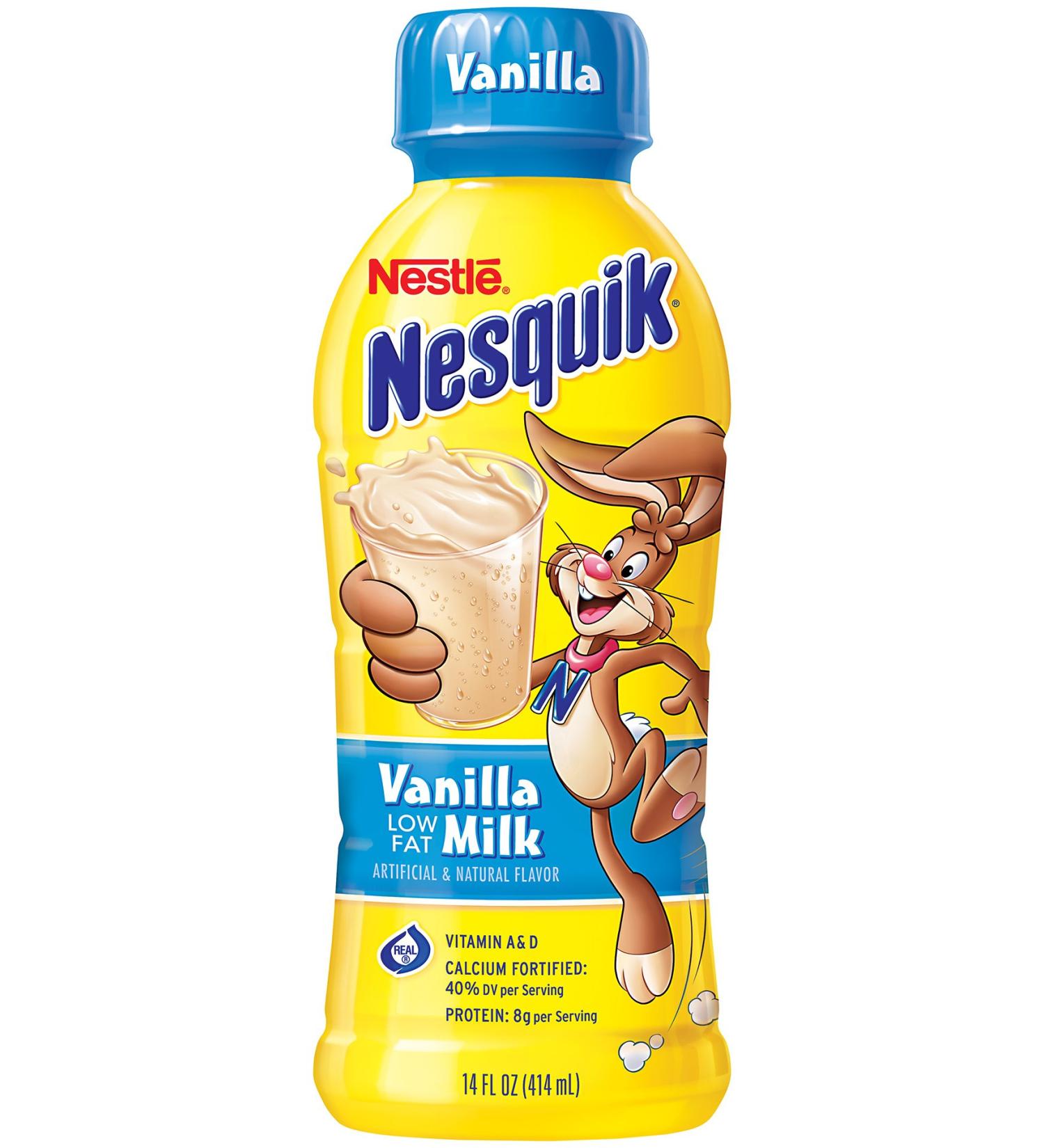 Nestle Nesquik Low Fat 1% Milk, Vanilla, 14 Ounce (Pack of 12) Vanilla 14 Fl Oz (Pack of 12)