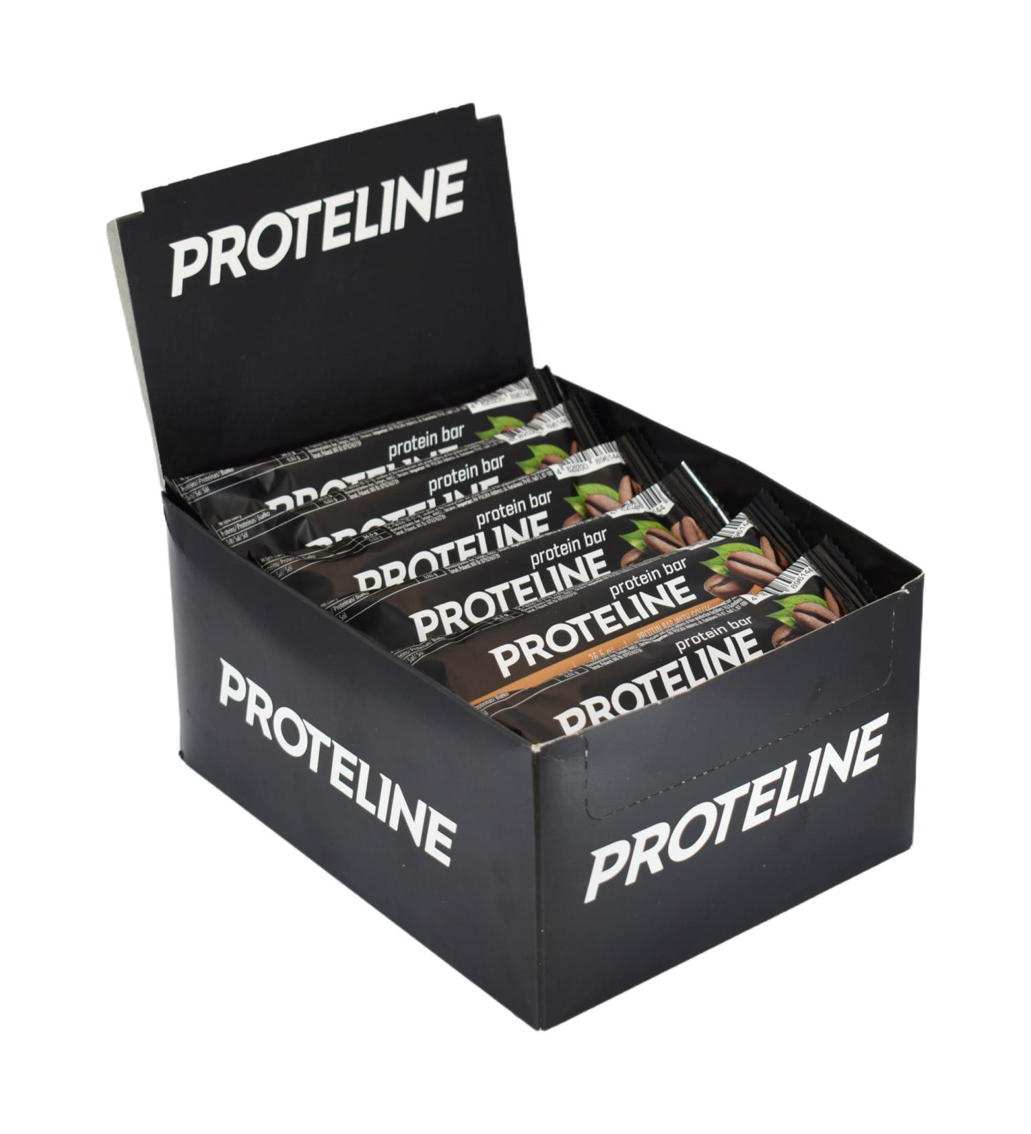  Proteline Protein bar with coffee glazed with confectionery glaze 24 40 g PROTELINE - Buy Online on GoSupps.com