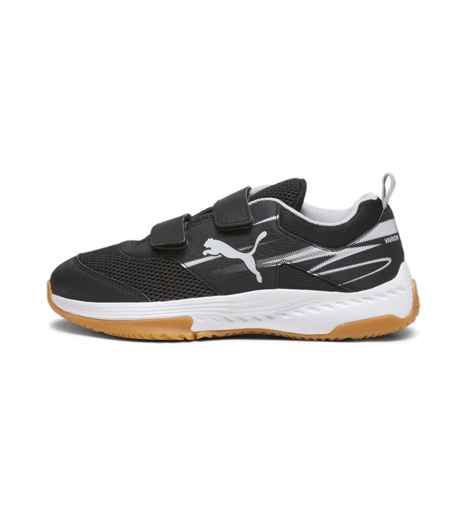 PUMA Unisex Kinder Varion II V Jr Indoor Court Shoe 34 EU - Black Cool Light Gray Yellow Blaze Gum | Shop Now for International Shipping - Buy Online on GoSupps.com