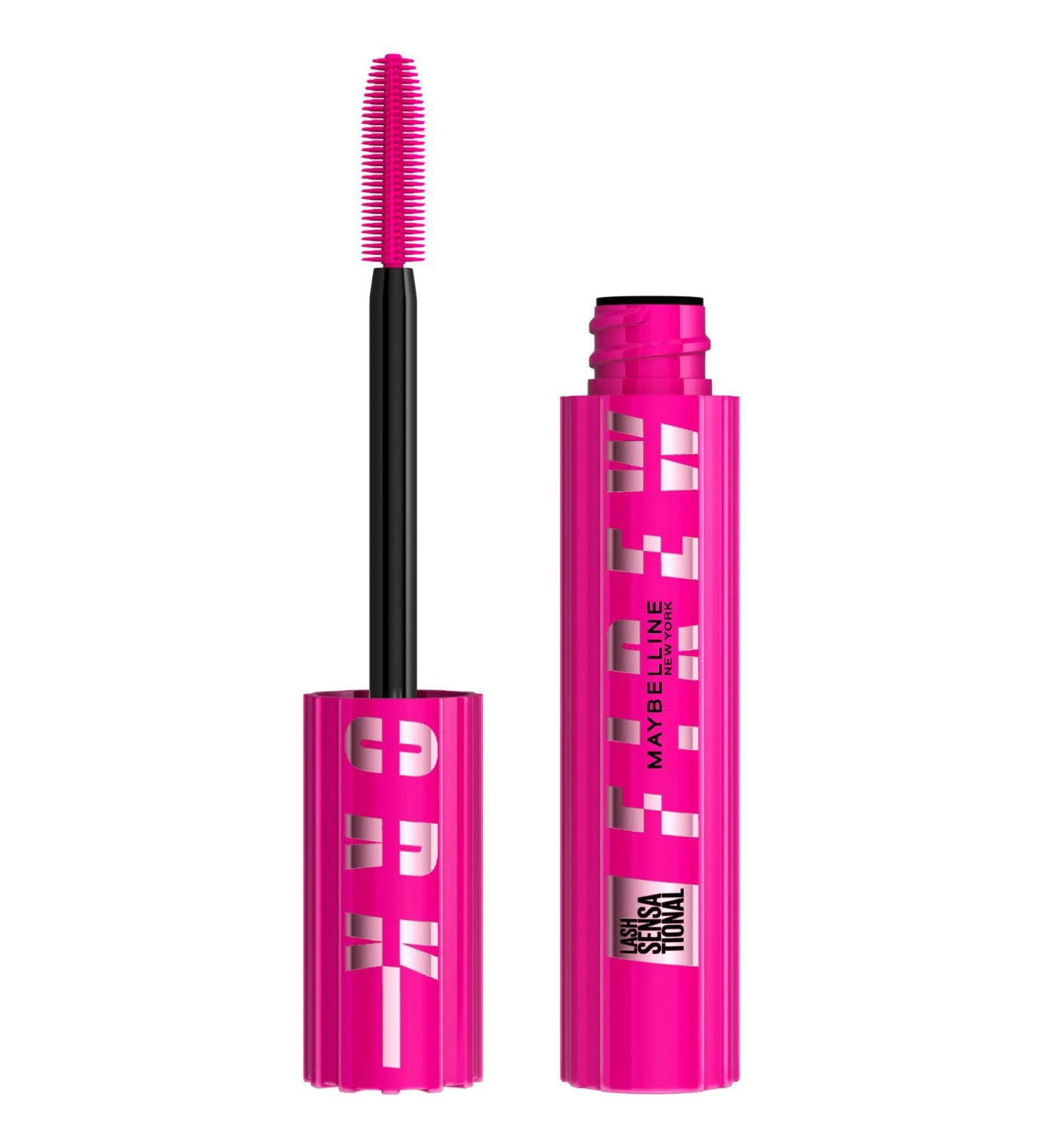 Maybelline New York Black Mascara | Maximum Length & Volume | 360 Compartment Design | Vitamin B5 Enriched | Lash Sensational Firework - Very Black 10ml - Buy Online on GoSupps.com