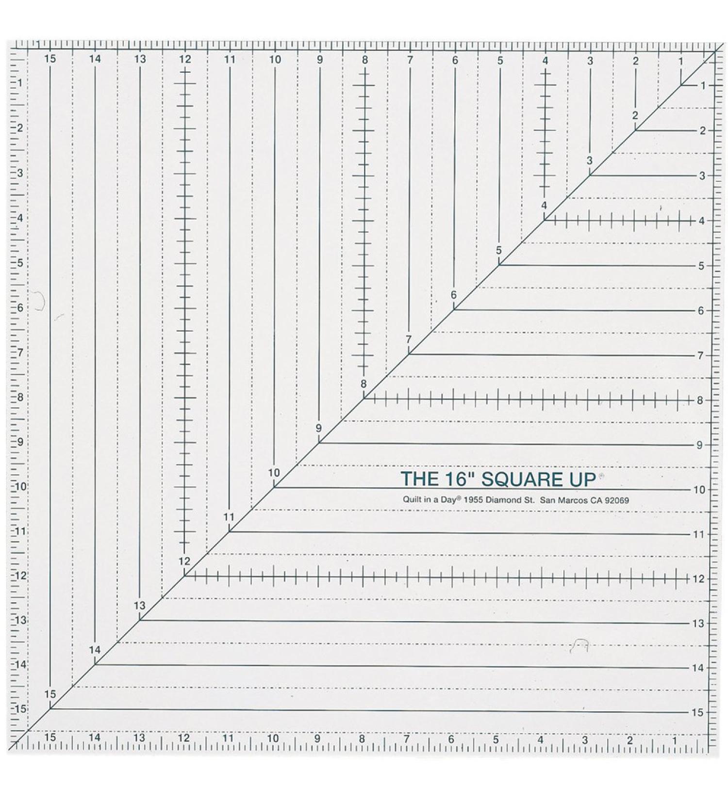 Quilt In A Day 16-Inch by 16-Inch Square Up Ruler
