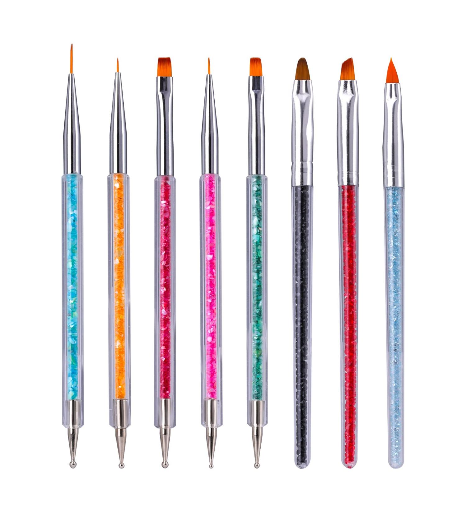 Buy Savita 8-Piece Double-Ended Nail Brush Set | Gel Brush & Nail Art Tools for International Shipping - Buy Online on GoSupps.com