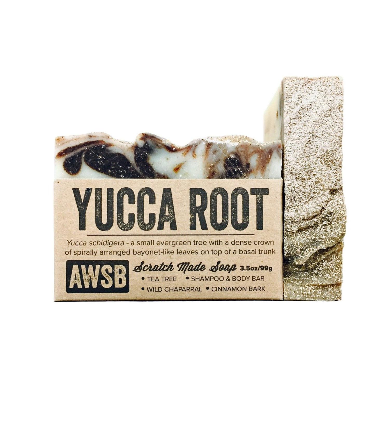 A Wild Soap Bar Yucca Root Shampoo & Body Bar Soap with Tea Tree Oil  Vegan  All Natural with Organic Ingredients  Handmade (1 pack) 3.5 Ounce (Pack of 1)